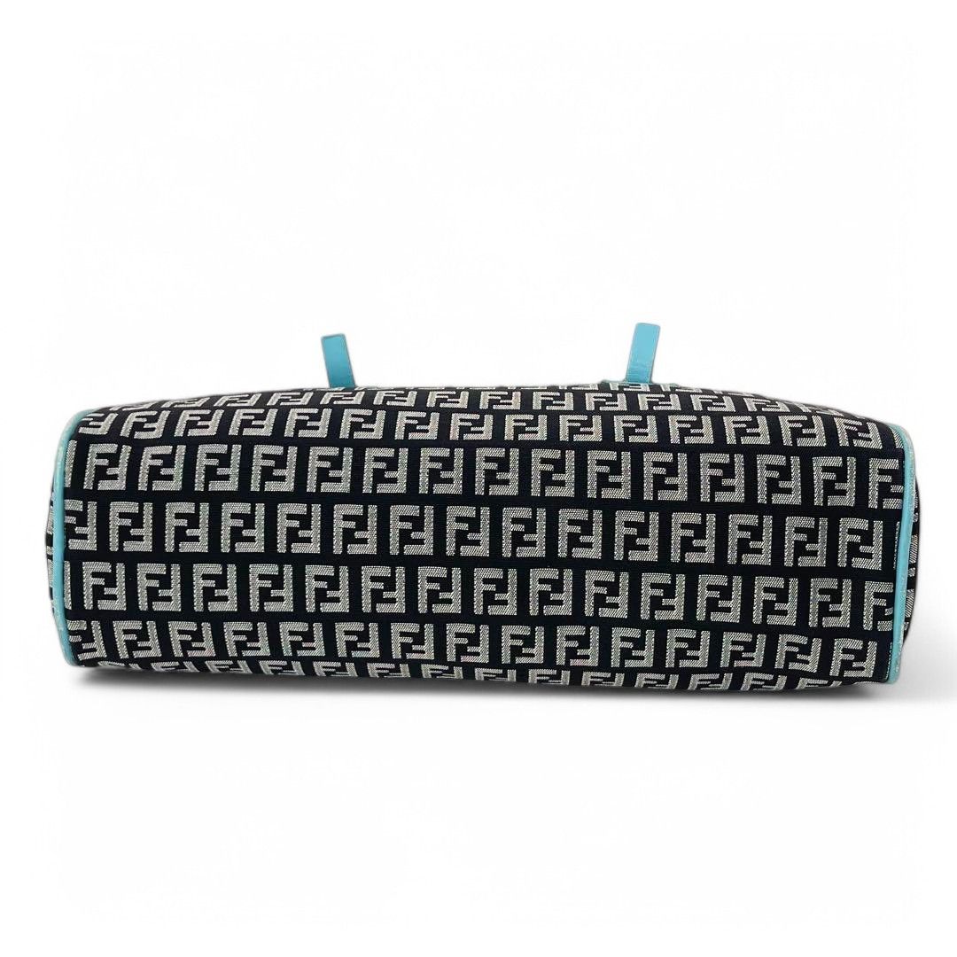 Fendi Fendi - Mini Boston Shoulder Bag Zucchino Zucca Turqoise Size ONE SIZE - 7 Thumbnail