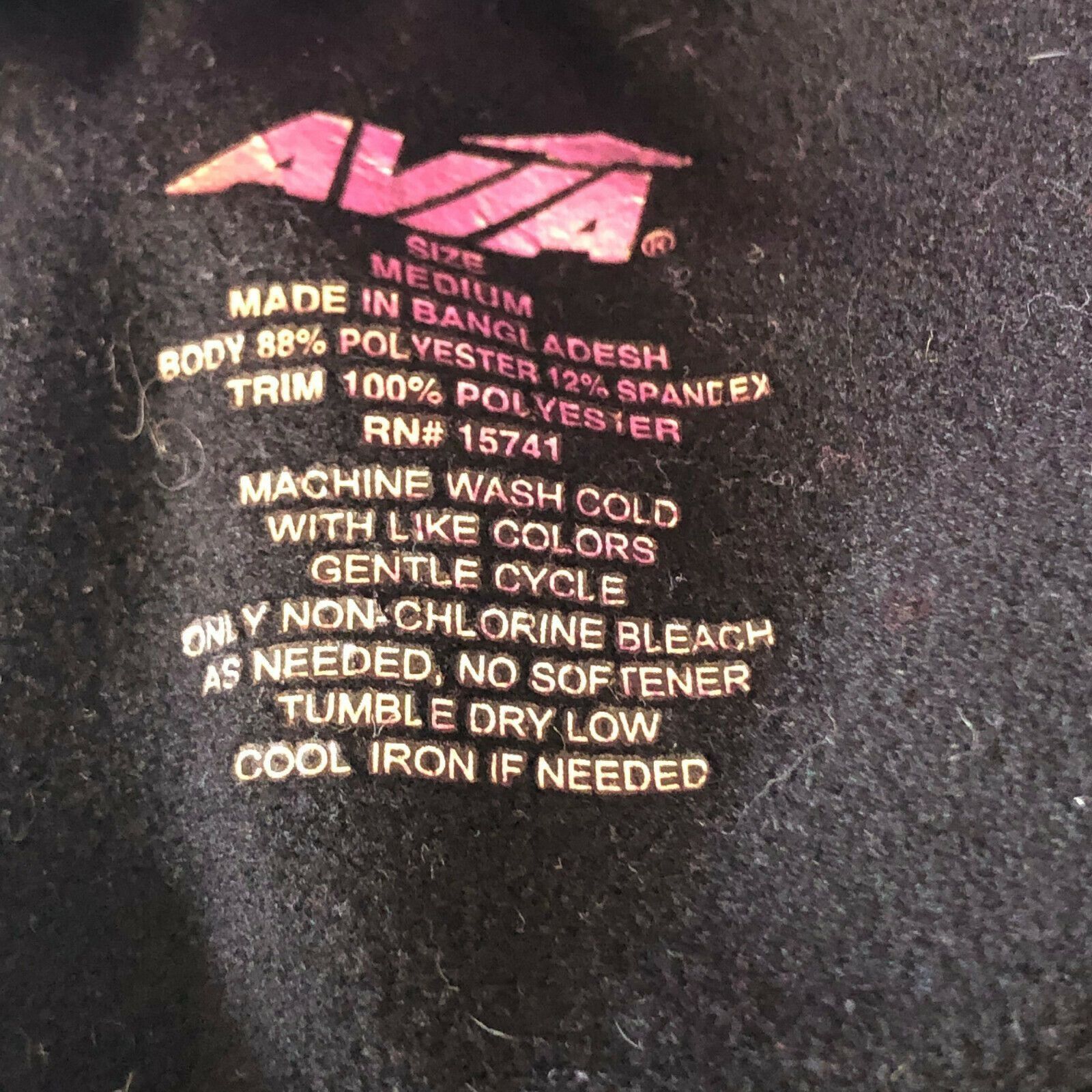 Avia Avia 1/2-Zip Long-Sleeve Athletic Top Black Sz. M Size M / US 6-8 / IT 42-44 - 3 Thumbnail