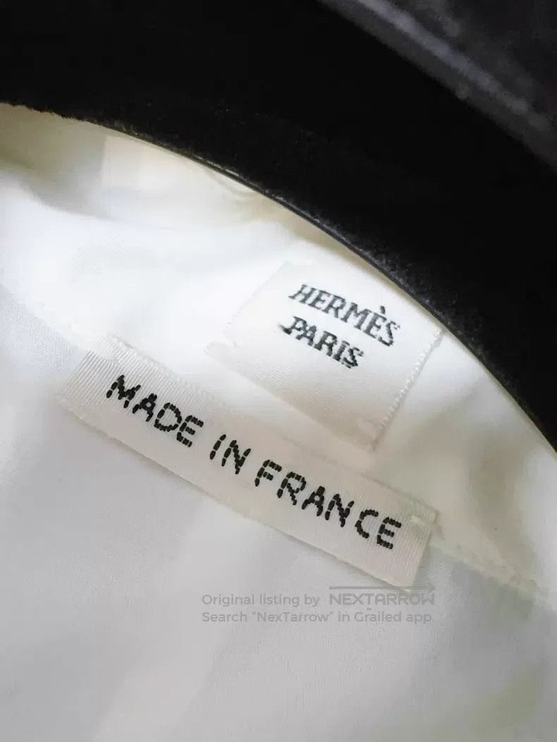 Hermes Hermes White Drawstring Pig Nose Silver扣 Long Sleeve Shirt Size XXS / US 00 / IT 34 - 5 Thumbnail