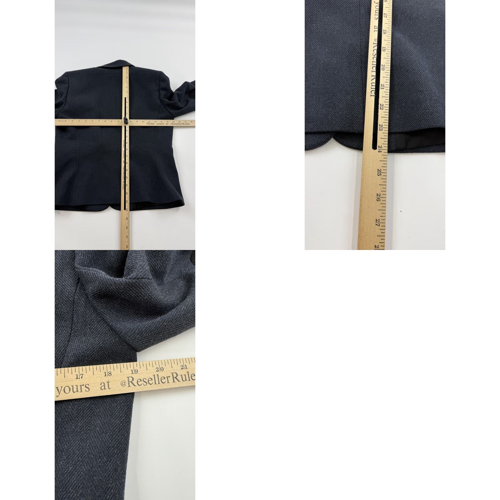Cremieux Cremieux Blazer Womens 10 Navy Blue Herringbone Elbow Patch Wool Blend Jacket Shirt? Size L / US 10 / IT 46 - 8 Thumbnail
