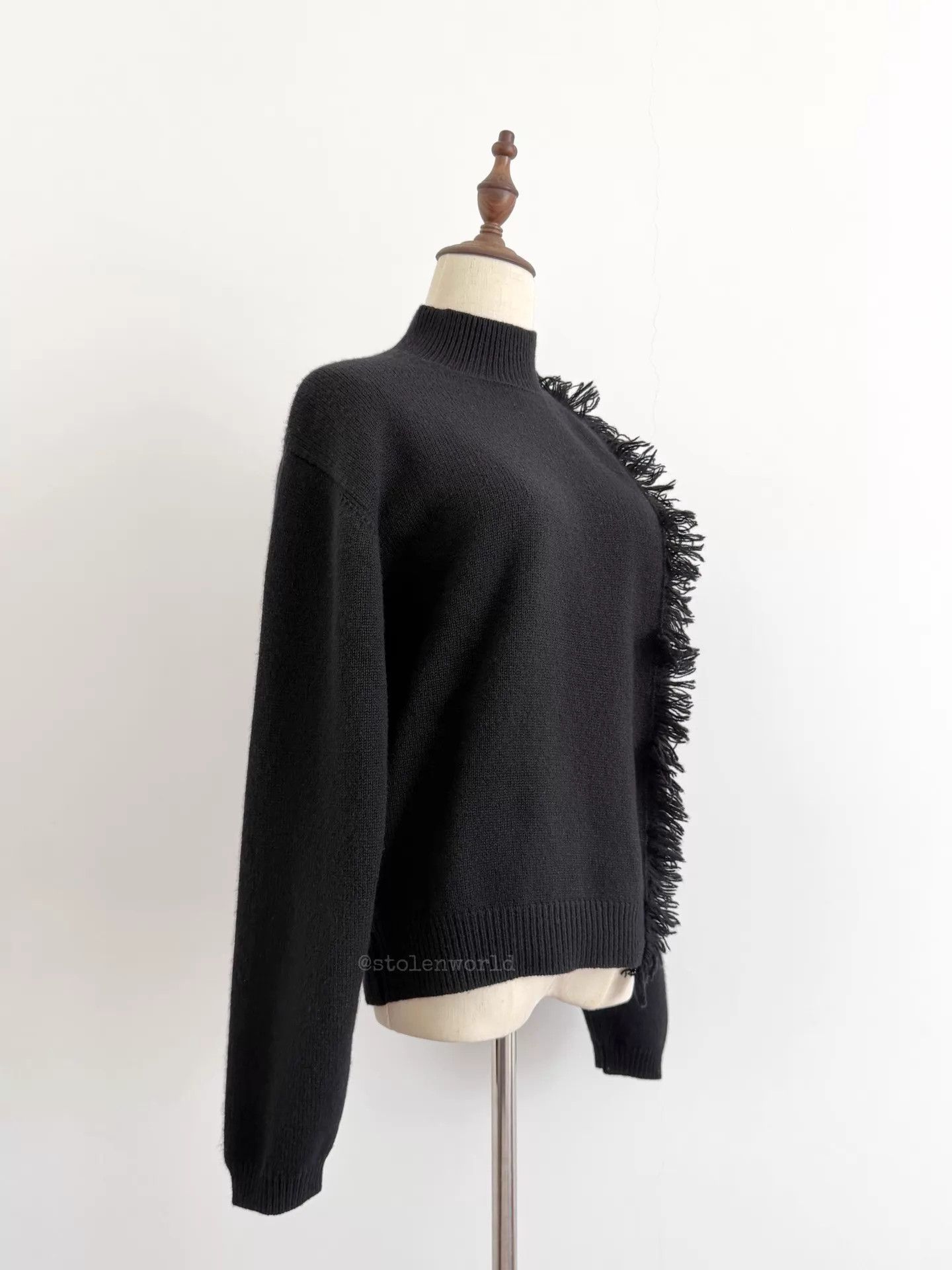 Y-3 Y's Yohji Half-Neck Tassel Wool Oversized Knit Top F size Size S / US 4 / IT 40 - 8 Thumbnail