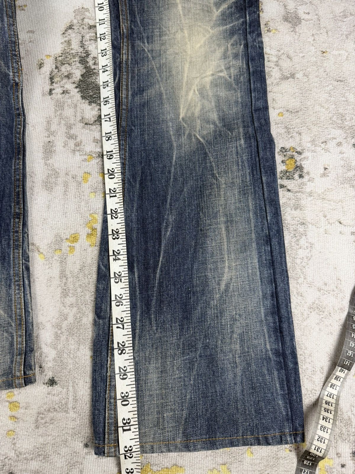 BUFFALO BOBS Flare Red Pepper Insane Mudwash Jeans Size US 30 / EU 46 - 9 Thumbnail