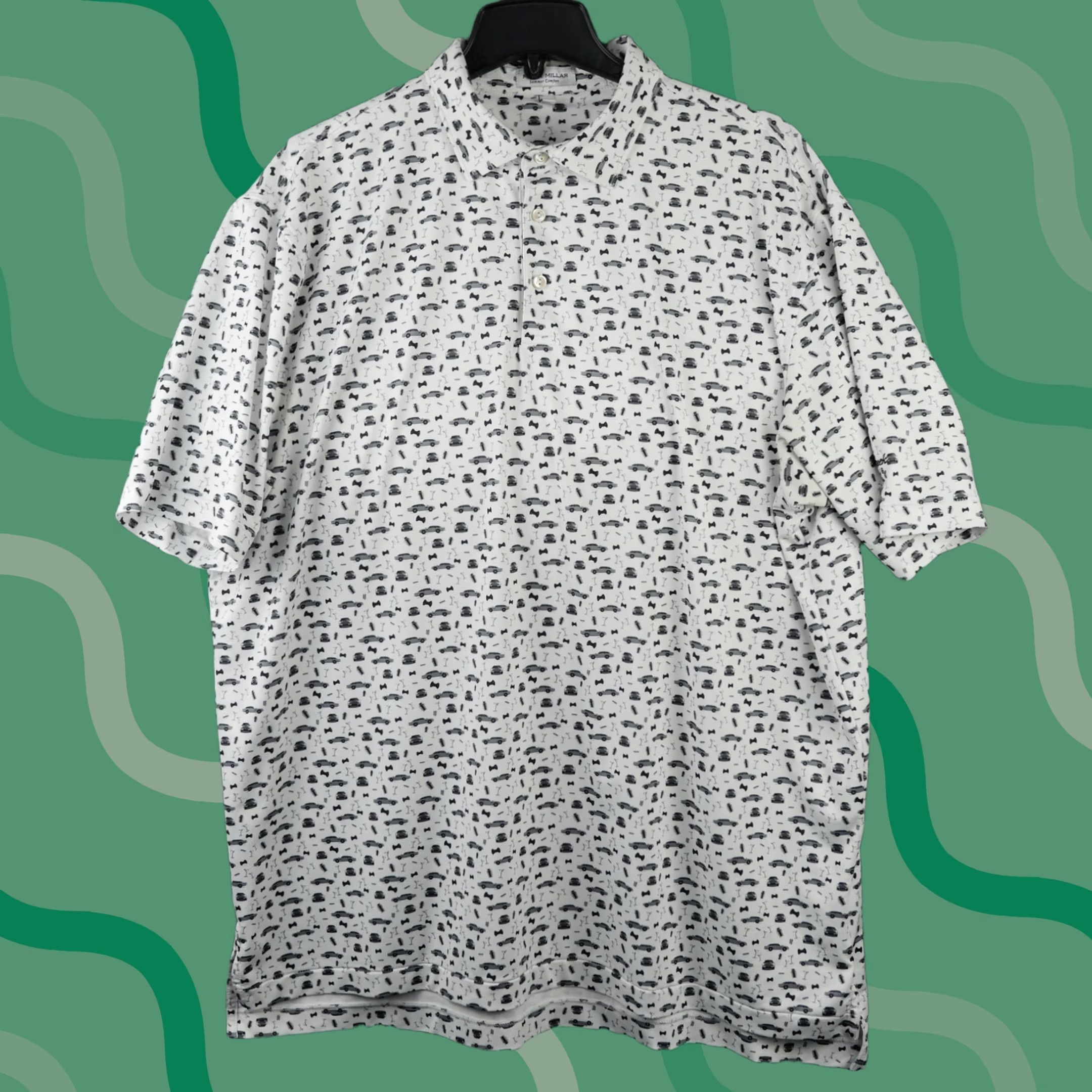 Peter Millar Peter Millar Polo Shirt Mens XL White Summer Comfort Beaver Creek Golf Club Golf Car Size US XL / EU 56 / 4 - 1 Thumbnail