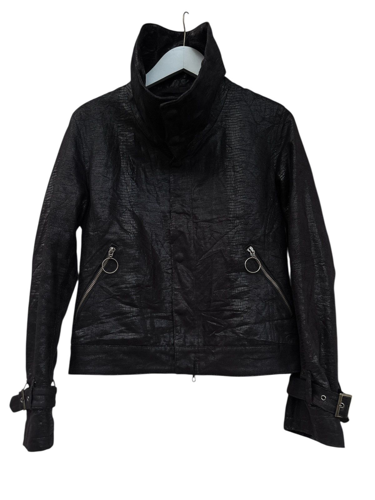 14th Addiction Snakeskin High Neck Blouson Jacket Size US M / EU 48-50 / 2 - 1 Thumbnail