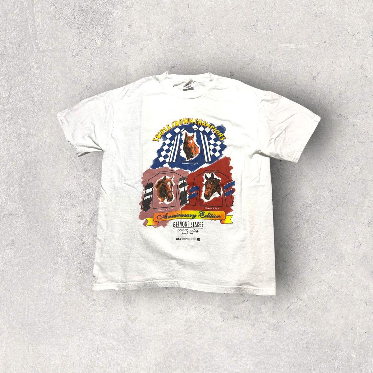 Hanes × Vintage Vintage 1998 Belmont Stakes tee Size US L / EU 52-54 / 3 - 1 Thumbnail