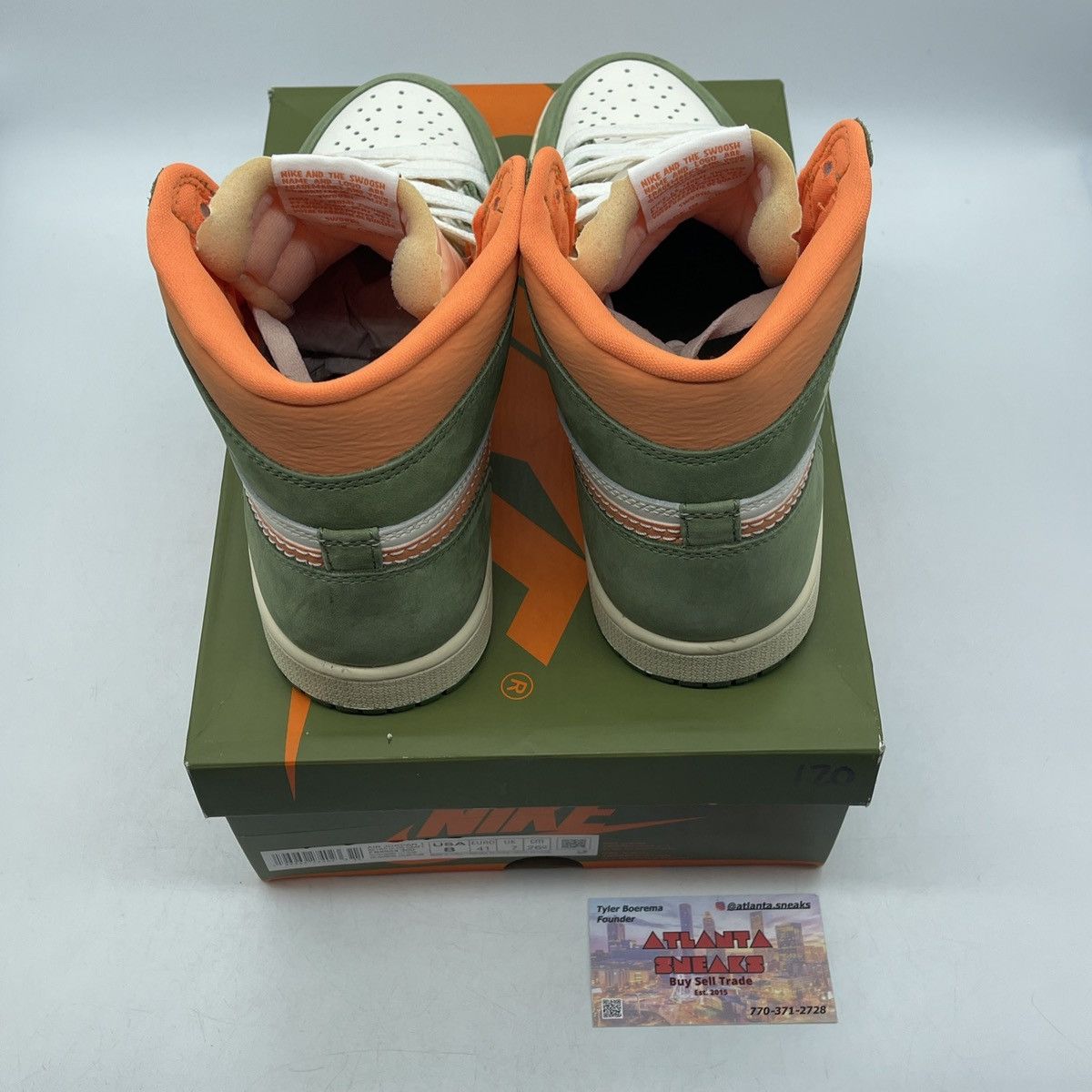Nike Air Jordan 1 craft celadon Size US 8 / EU 41 - 6 Thumbnail
