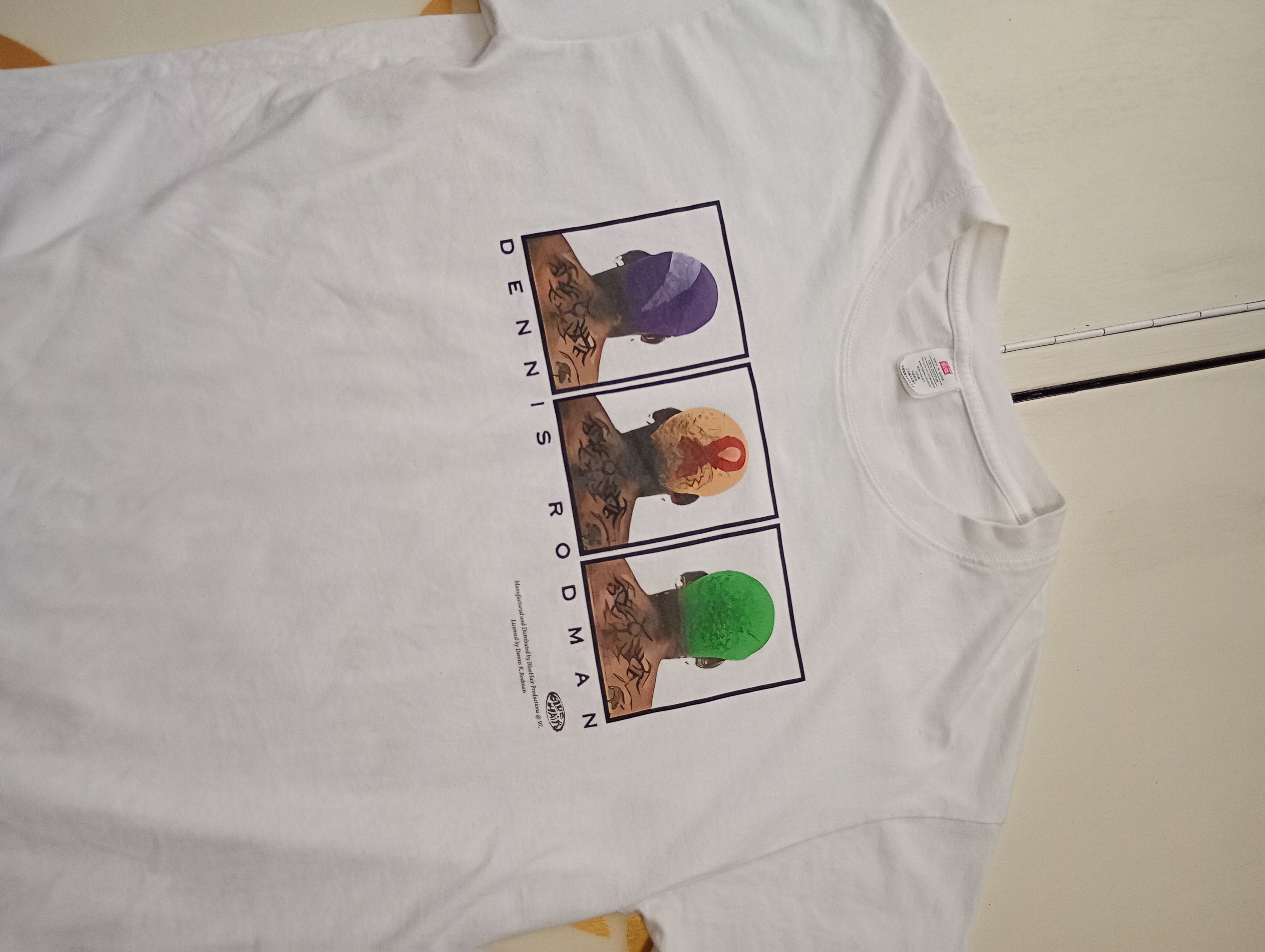 Other Dennis Rodman Blue Hair T-Shirt 2008 Size US M / EU 48-50 / 2 - 5 Thumbnail