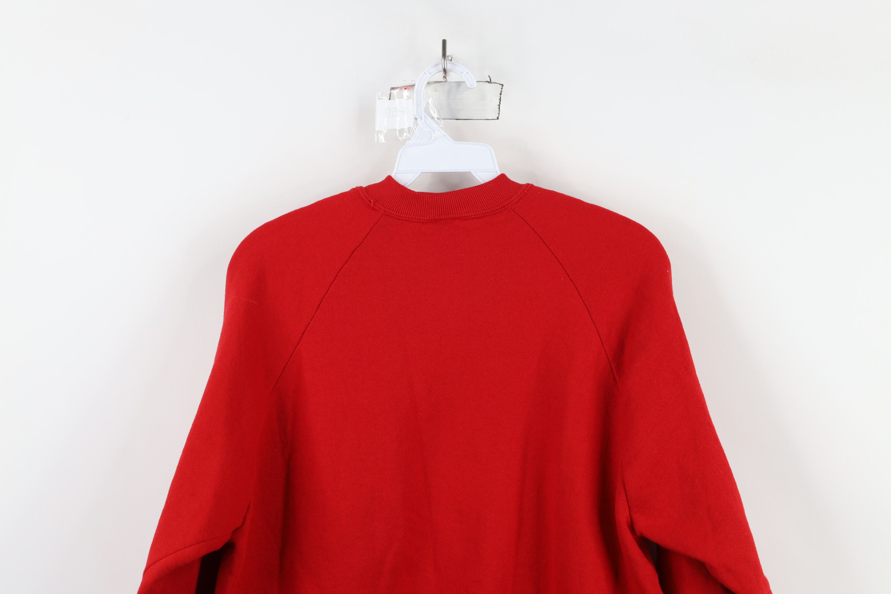 Vintage Vintage 90s Streetwear Crewneck Sweatshirt Cherry Red USA Size US XL / EU 56 / 4 - 7 Thumbnail