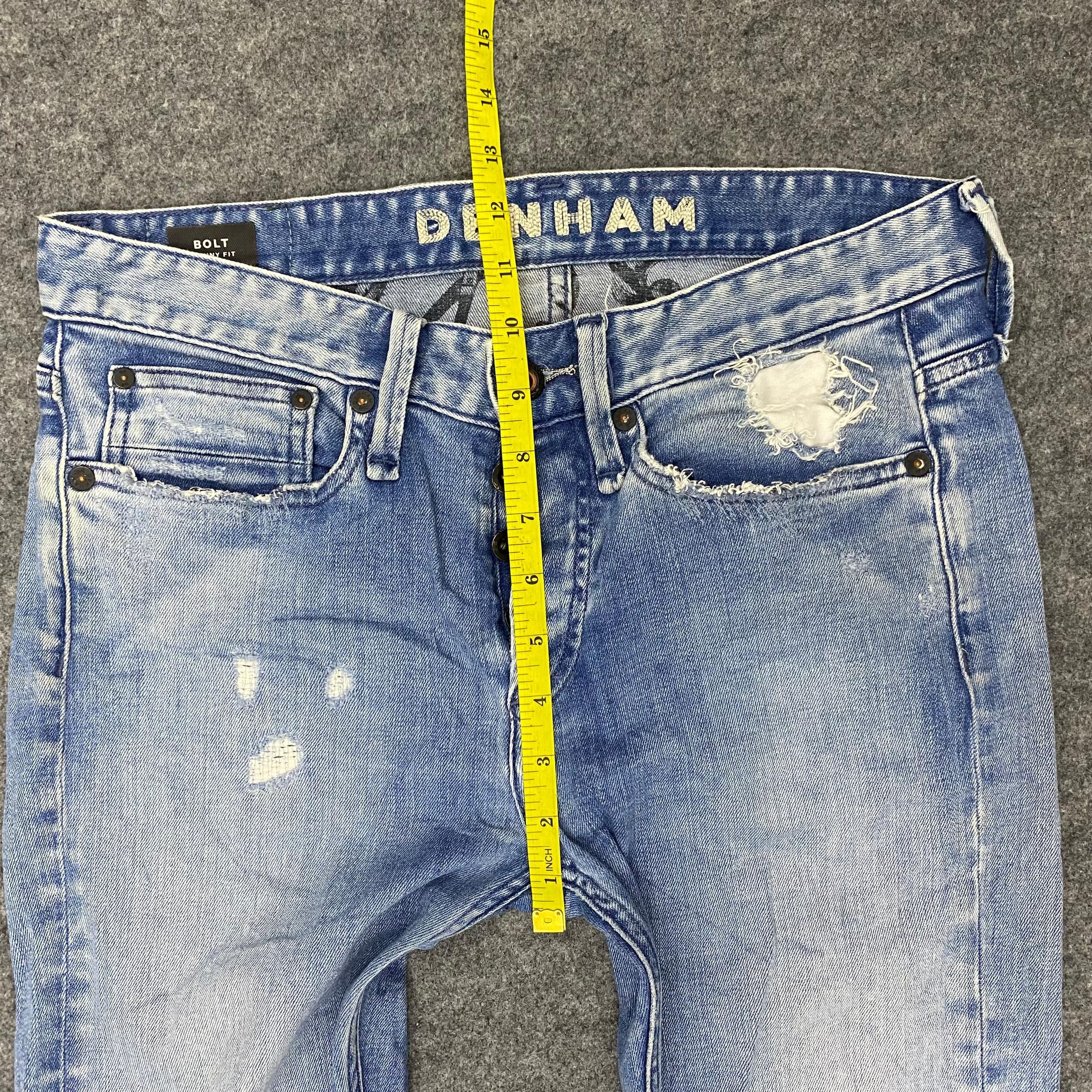 DENHAM 💥Best Offer💥Denham Slim Fit Distressed Denim Size US 31 - 6 Thumbnail