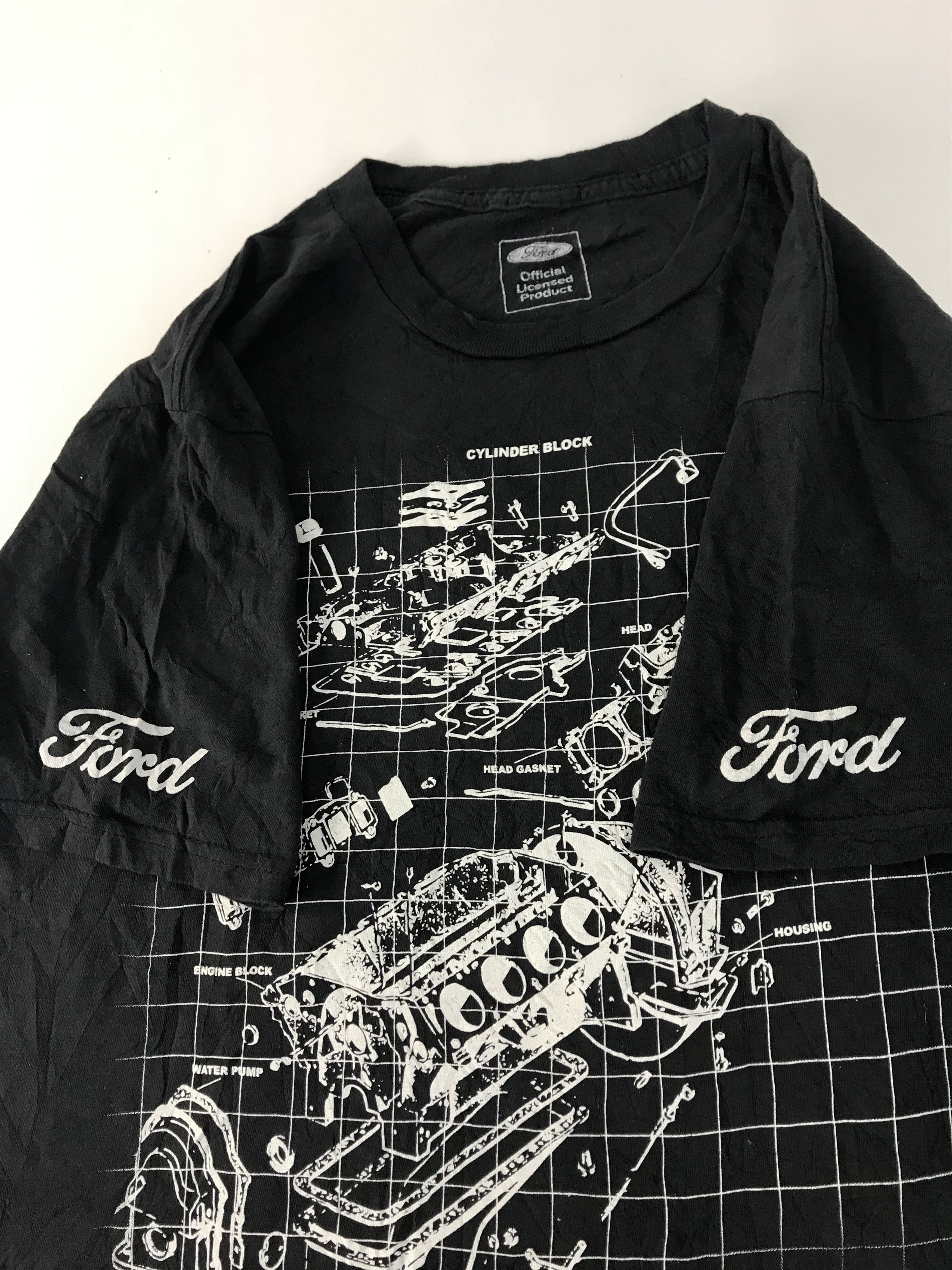 Ford Ford Component Engine Part Automotive Blueprint Diagram Tee Size US L / EU 52-54 / 3 - 6 Thumbnail
