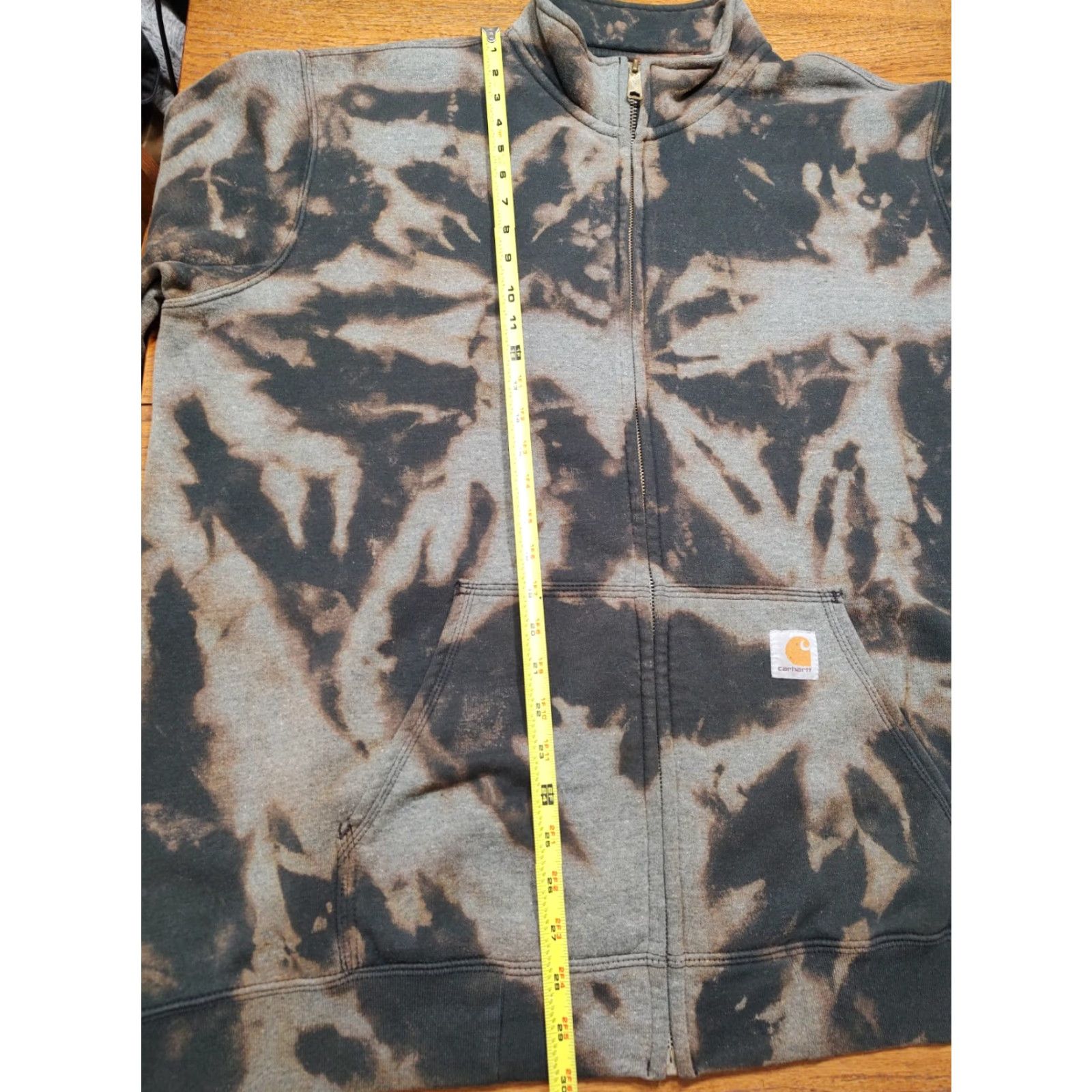 Carhartt VINTAGE Carhartt Hoodie 1/4 Zip Black XL Tie Dye Acid Wash Long Sleeve Mens Pullover Knit Logo 90s College Outdoor Mock Neck Autumn Winter Spring Size US XL / EU 56 / 4 - 7 Thumbnail