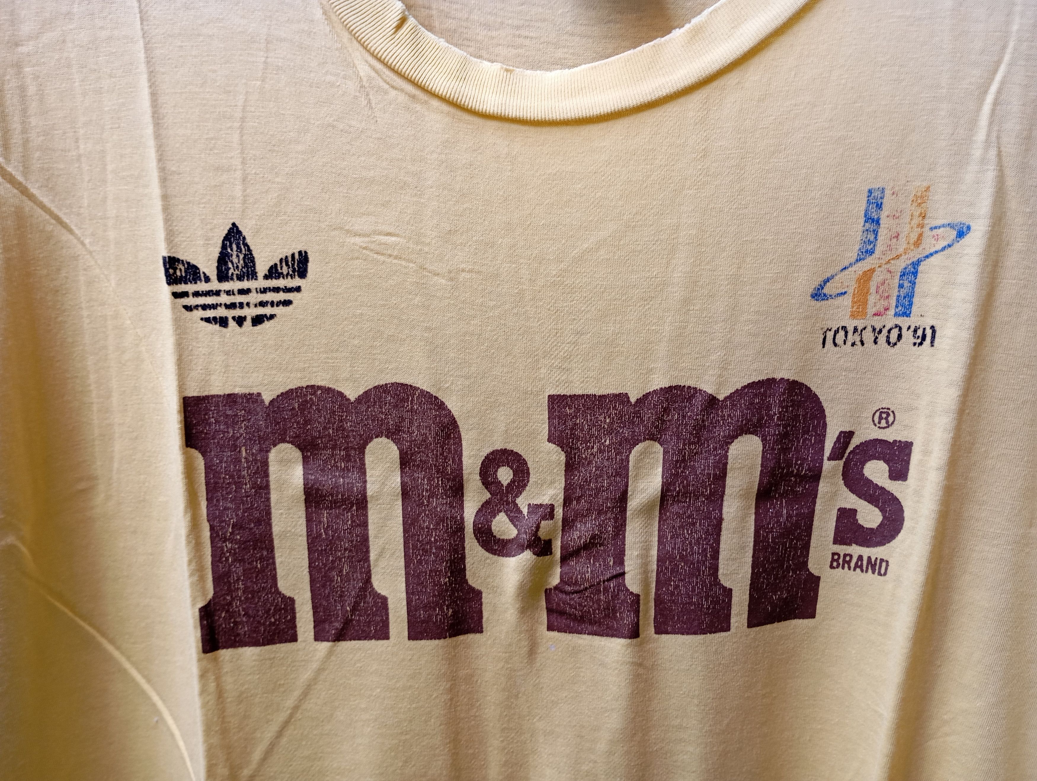 Adidas × Descente × Vintage Vintage Distressed Adidas M&M's Tees Size US S / EU 44-46 / 1 - 5 Thumbnail