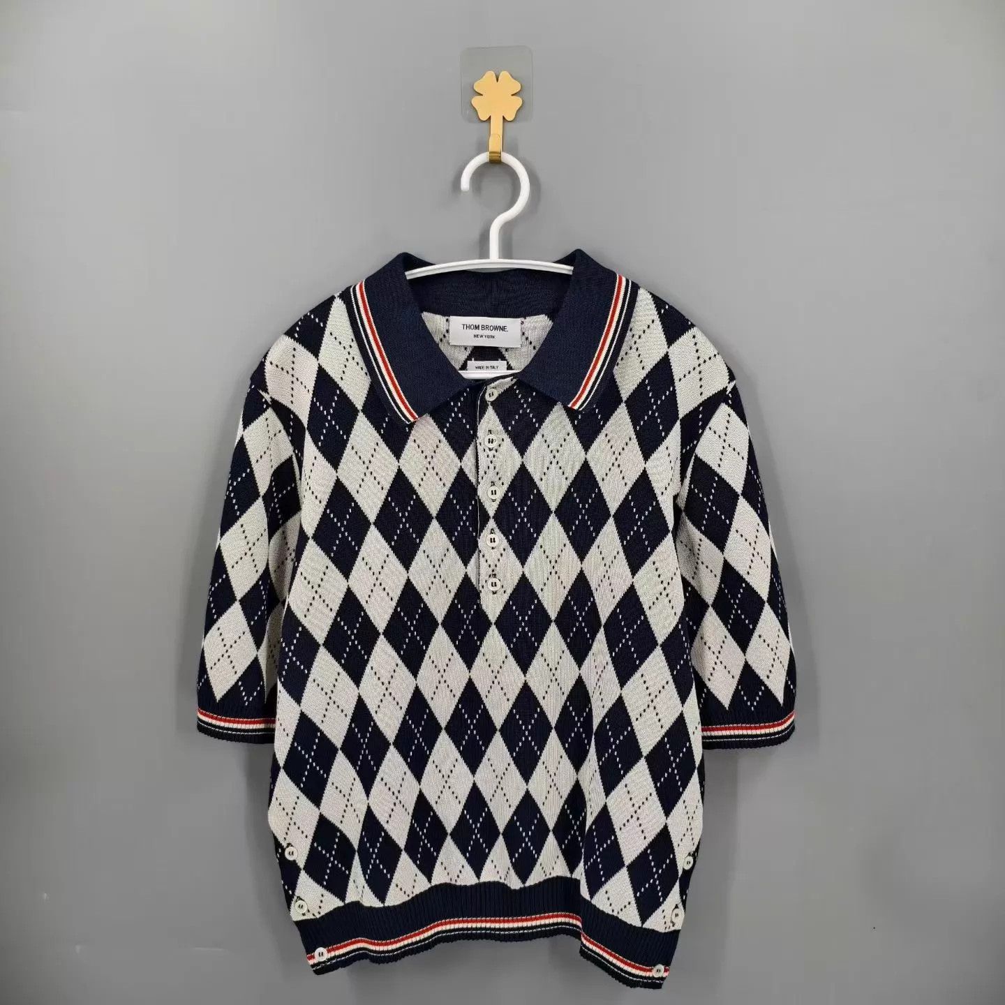 Thom Browne THOM BROWNE Plaid Short Sleeve Polo Shirt Size 2 New Size US M / EU 48-50 / 2 - 1 Thumbnail