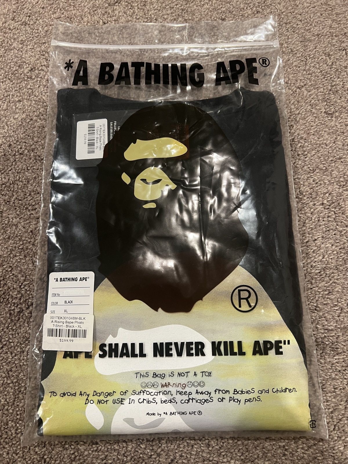 Bape Brand new A Bathing Ape a rising Bape tee XL Size US XL / EU 56 / 4 - 2 Thumbnail