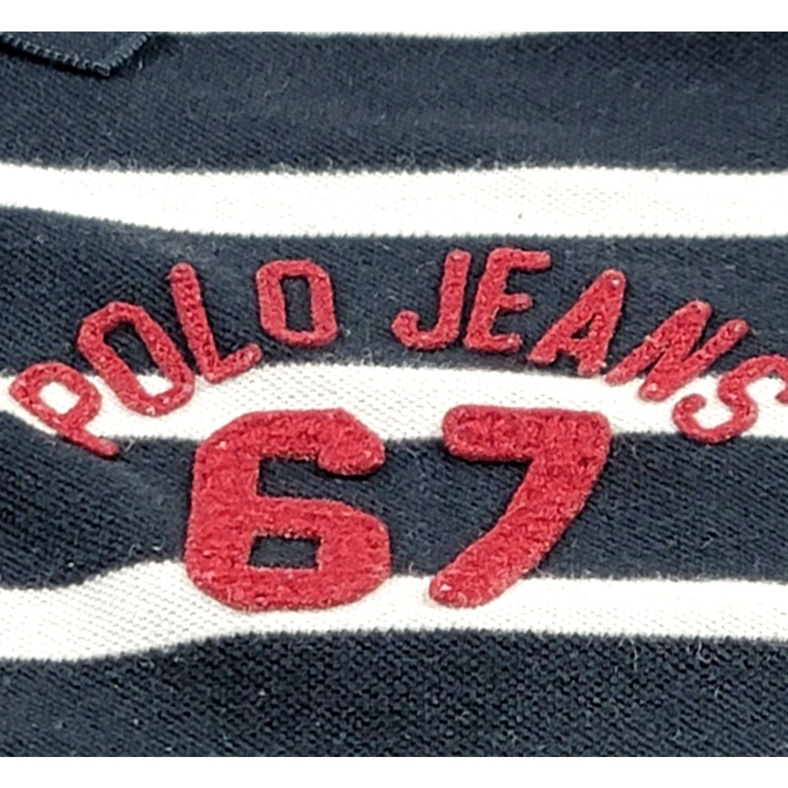 Polo Ralph Lauren Polo Ralph Lauren Polo Shirt Mens XL Black Gray 90s Polo Jeans Company Logo Embroidered Stripe Vintage Shirt Size US XL / EU 56 / 4 - 2 Thumbnail