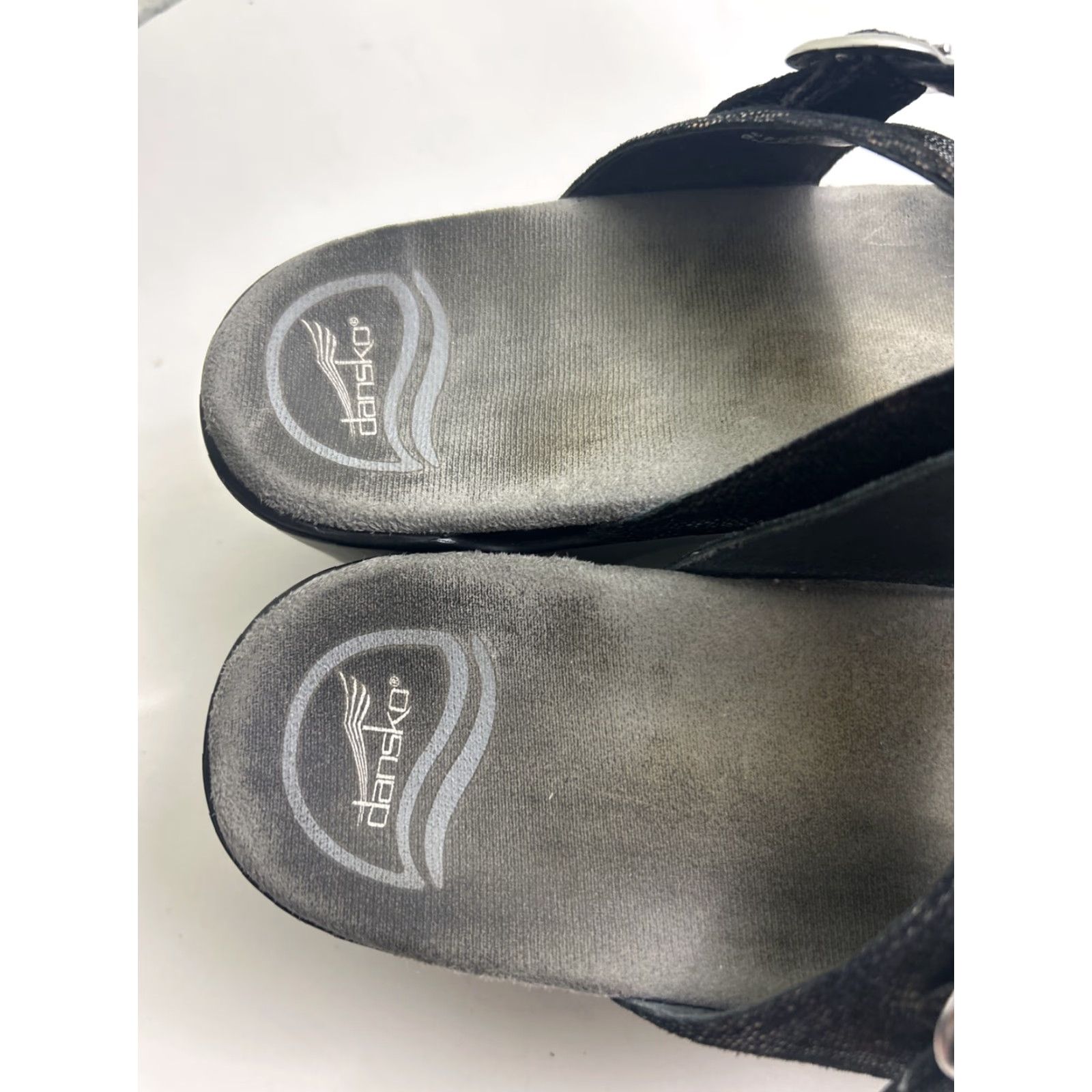Dansko Dansko Sophie Slide Sandals Black/Brown Animal Print - Size 40 US 9.5 Womens Sandal Size US 10 / IT 40 - 5 Thumbnail