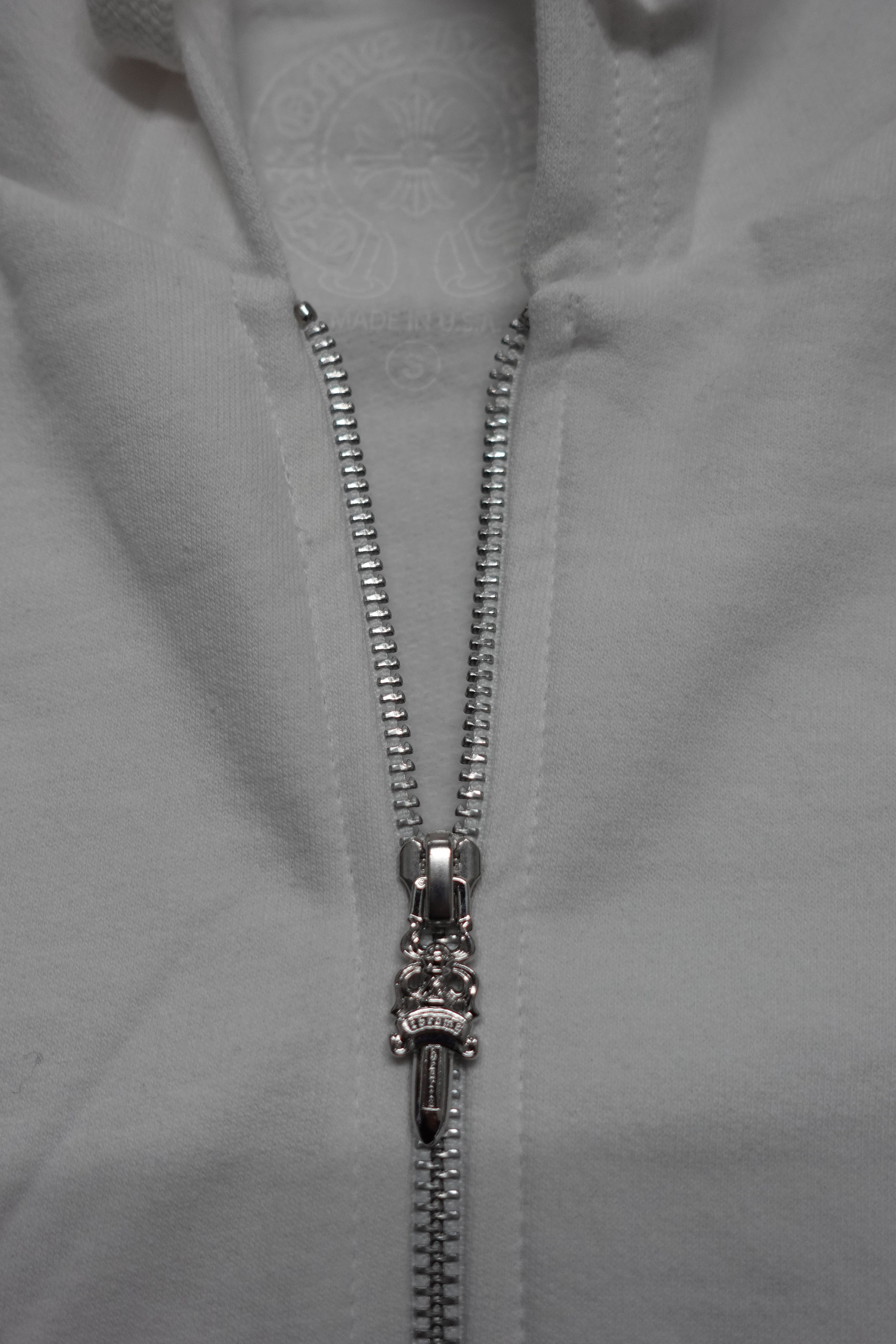 Chrome Hearts CHROME HEARTS SCRIPT ZIP UP HOODIE WHITE BLACK Size US M / EU 48-50 / 2 - 5 Thumbnail