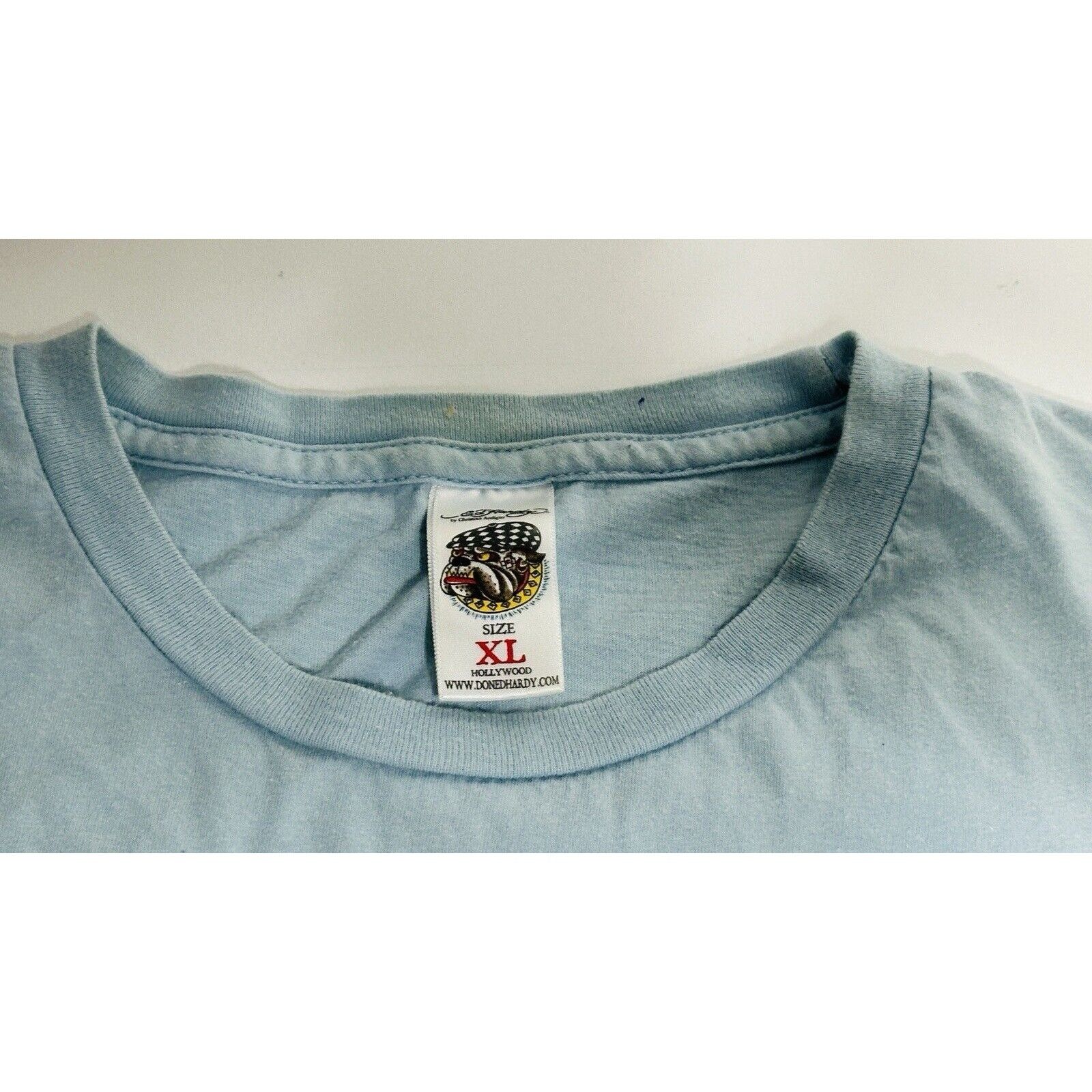 Ed Hardy Vintage Ed Hardy By Christian Audigier Shirt Mens Large Blue Size US L / EU 52-54 / 3 - 12 Thumbnail