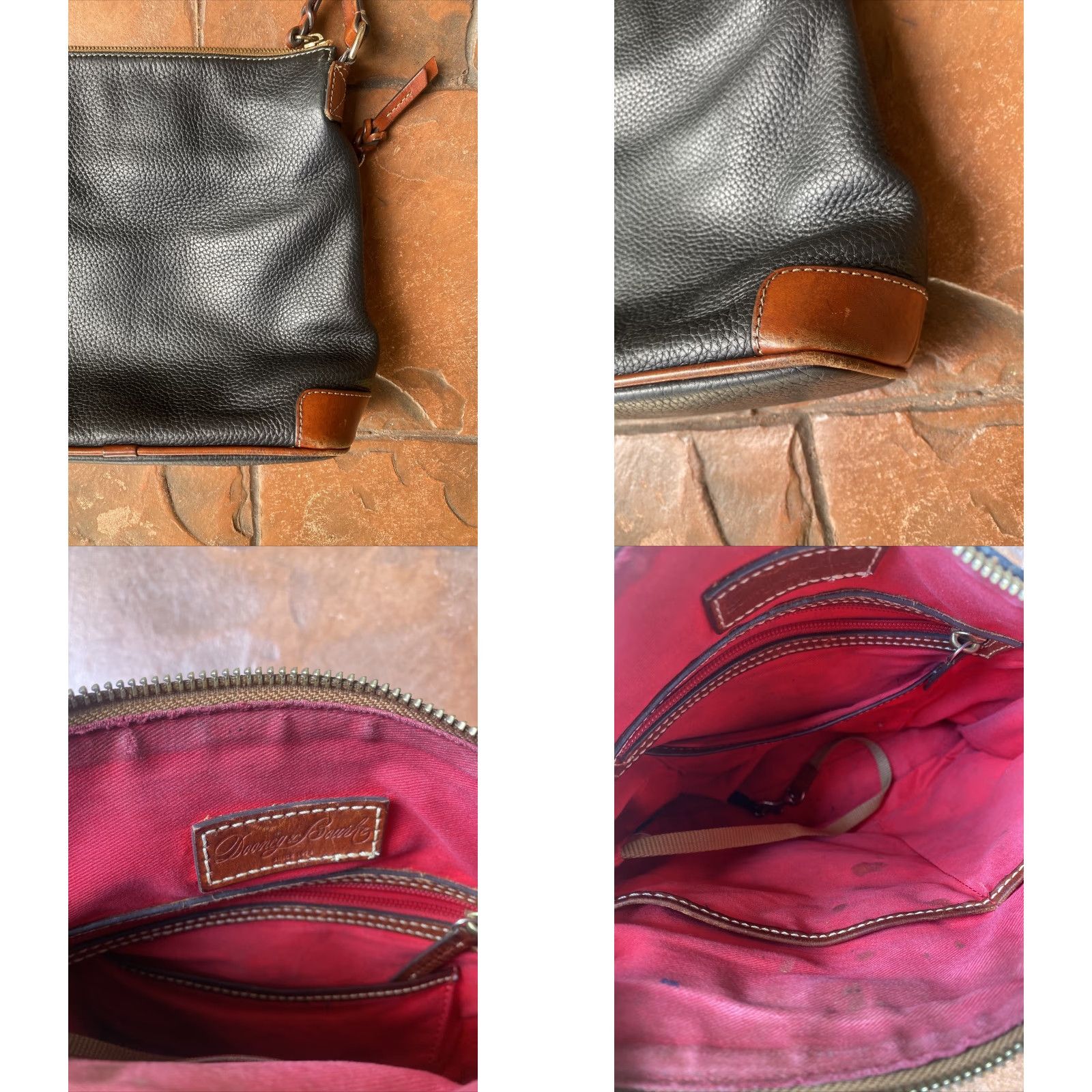 Dooney & Bourke Dooney & Bourke Black Leather Pebble Grain Tote Crossbody Shoulder Bag Womens Medium Pebble Grain Tammy Tote Size ONE SIZE - 9 Thumbnail
