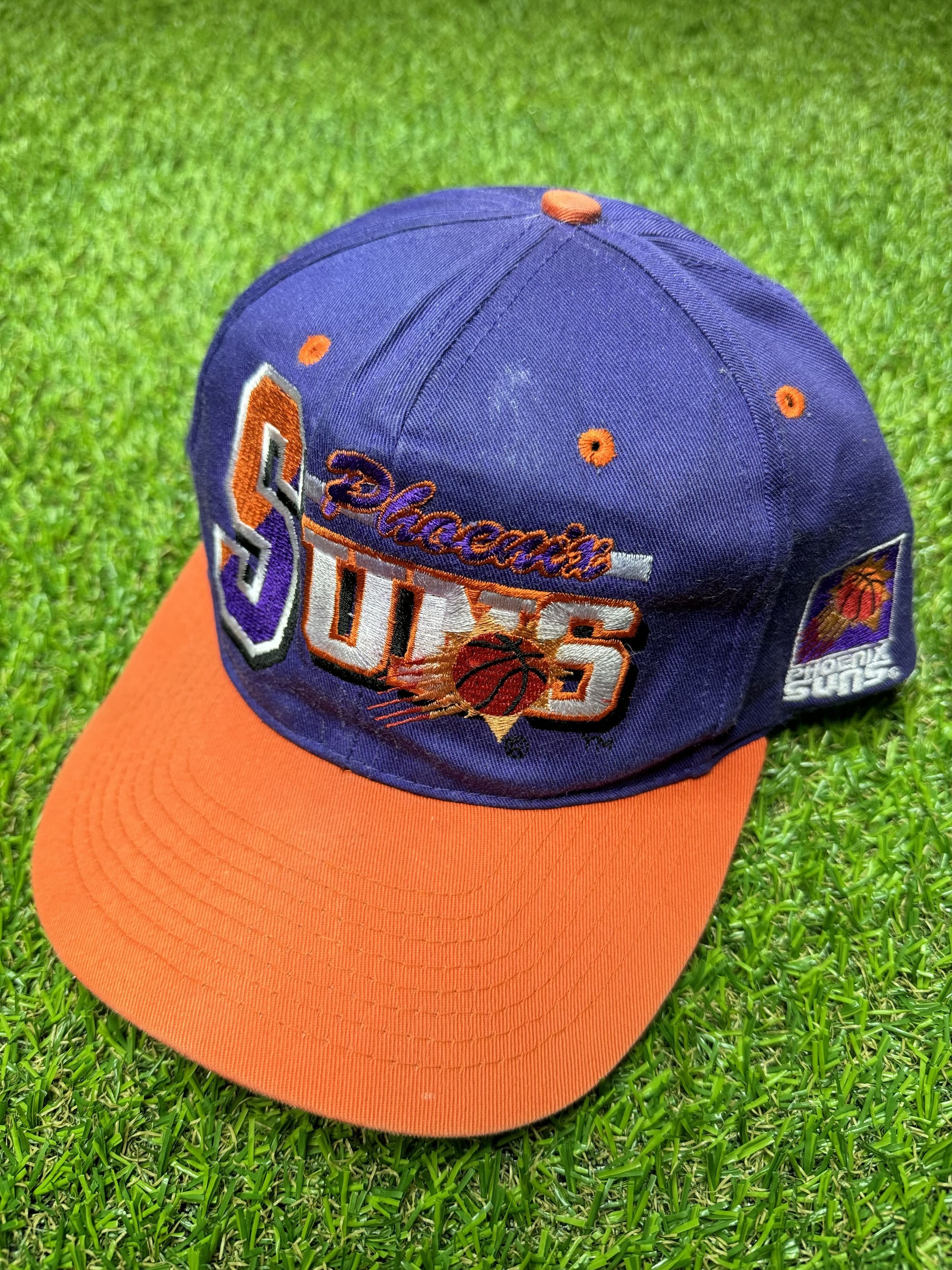 Vintage VTG Phoenix Suns "S" Logo AJD NBA Purple Orange Snapback Hat Size ONE SIZE - 2 Thumbnail