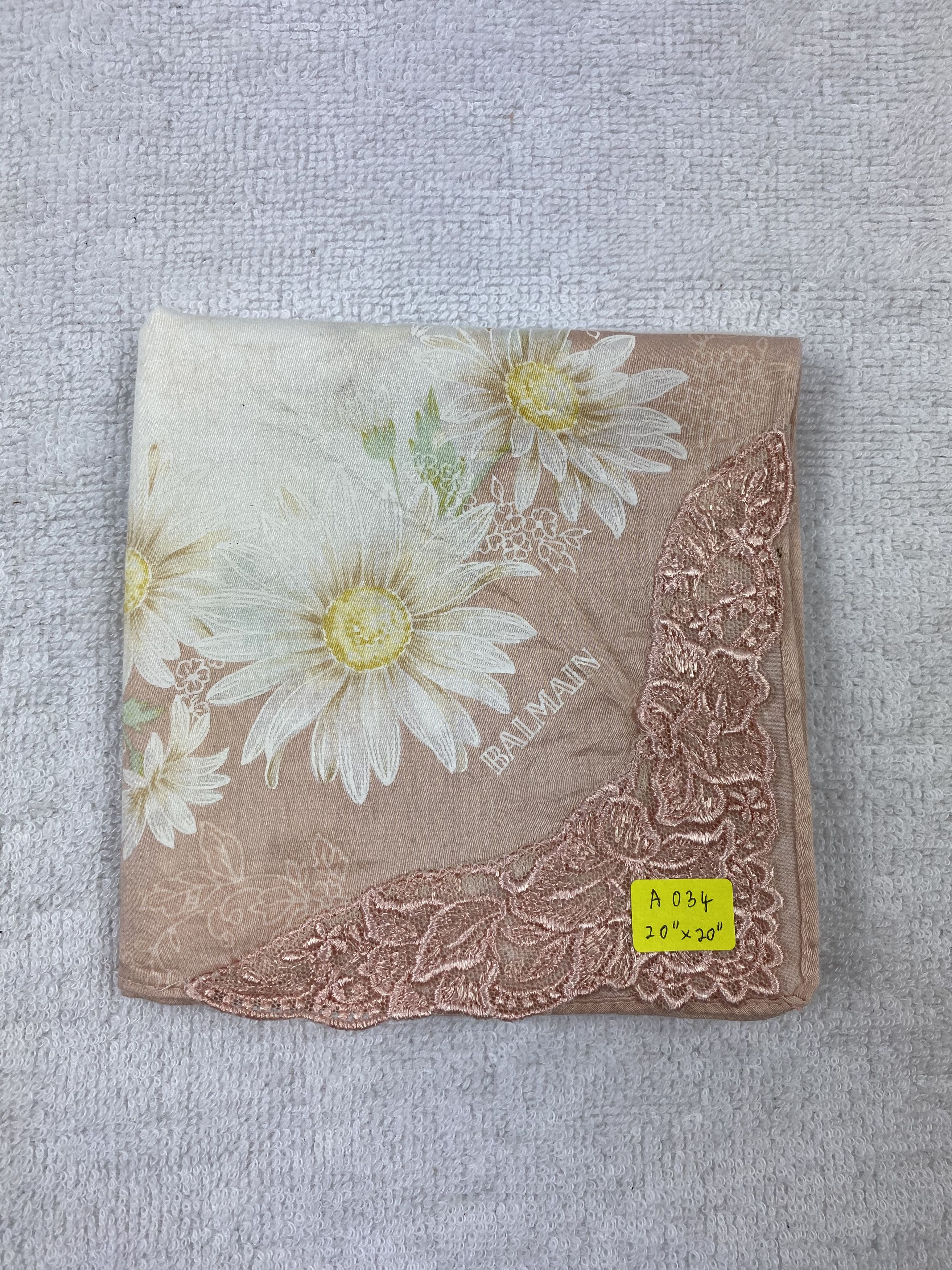 Pierre Balmain × Vintage Balmain Floral Handkerchief / Bandana / Neckerchief Size ONE SIZE - 7 Thumbnail