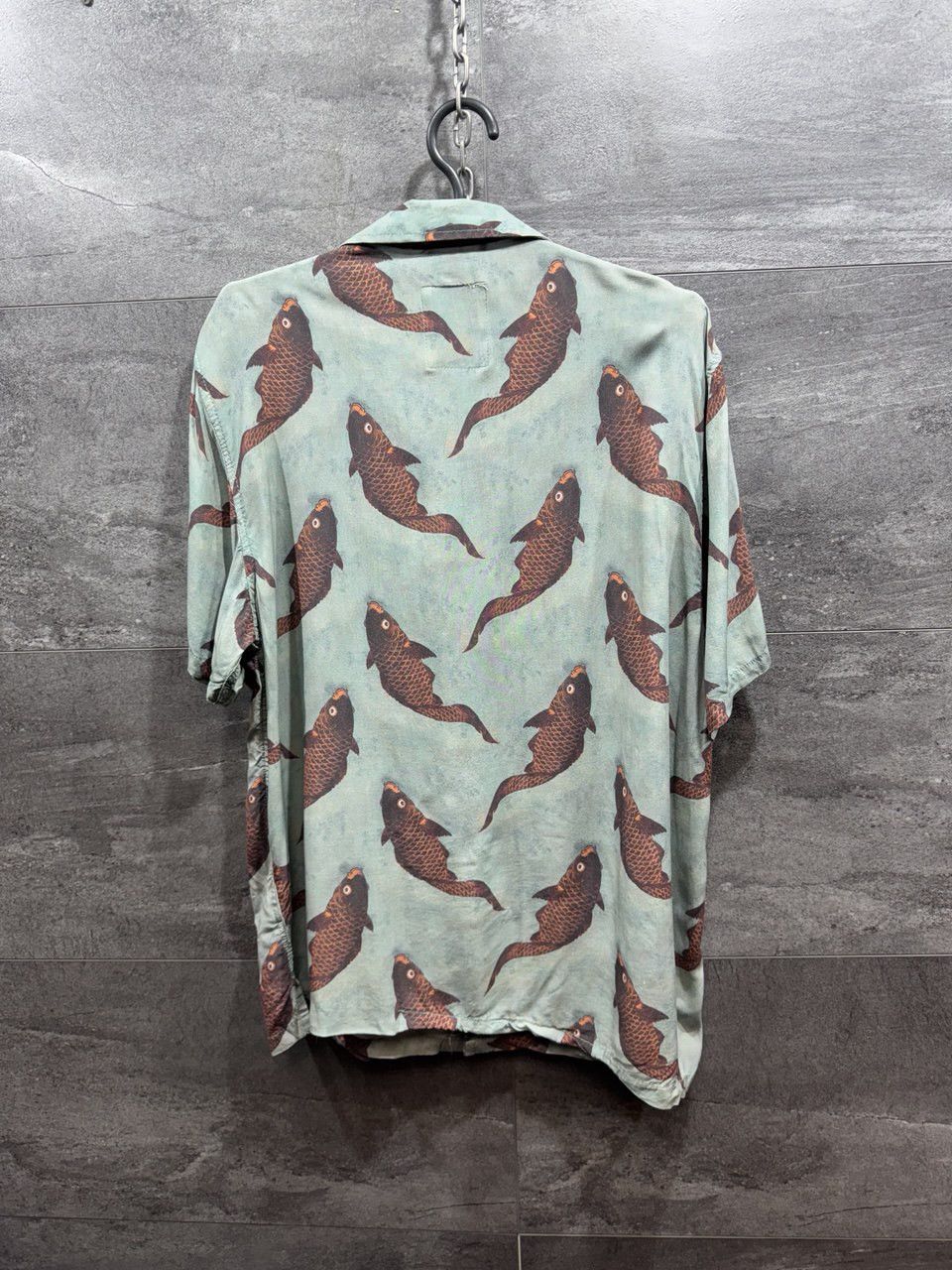 Percival Percival Shirt Viscose Fish Short Sleeve Button Up Size M Size US M / EU 48-50 / 2 - 2 Thumbnail