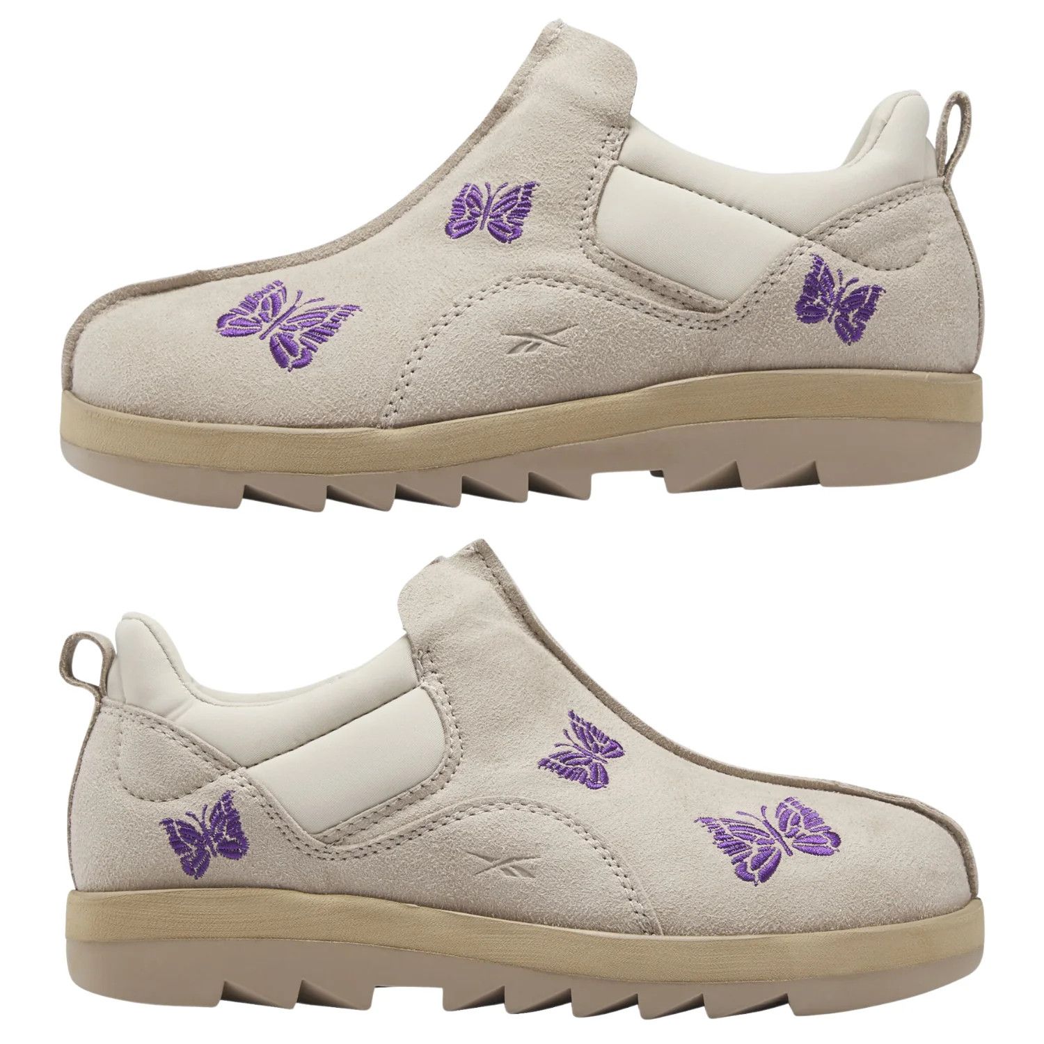 image of Needles Beatnik Moc (Beige X Extreme Purple) Shoes, Men's (Size 10)