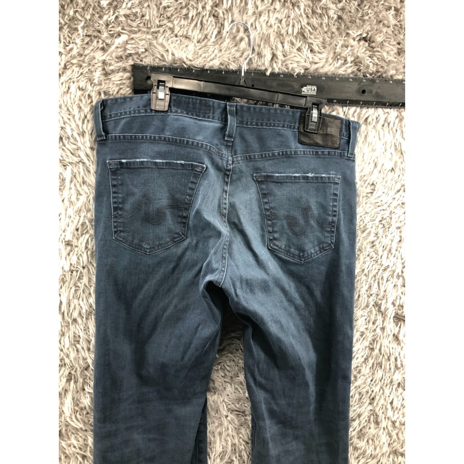 Vintage AG The Graduate Tailor Leg Jeans Size 36 Mens Mid Rise Medium Blue Wash Jeans Regular 5-Pocket Denim Straight | AG Adriano Goldschmied The Everett Men Size US 36 / EU 52 - 7 Thumbnail