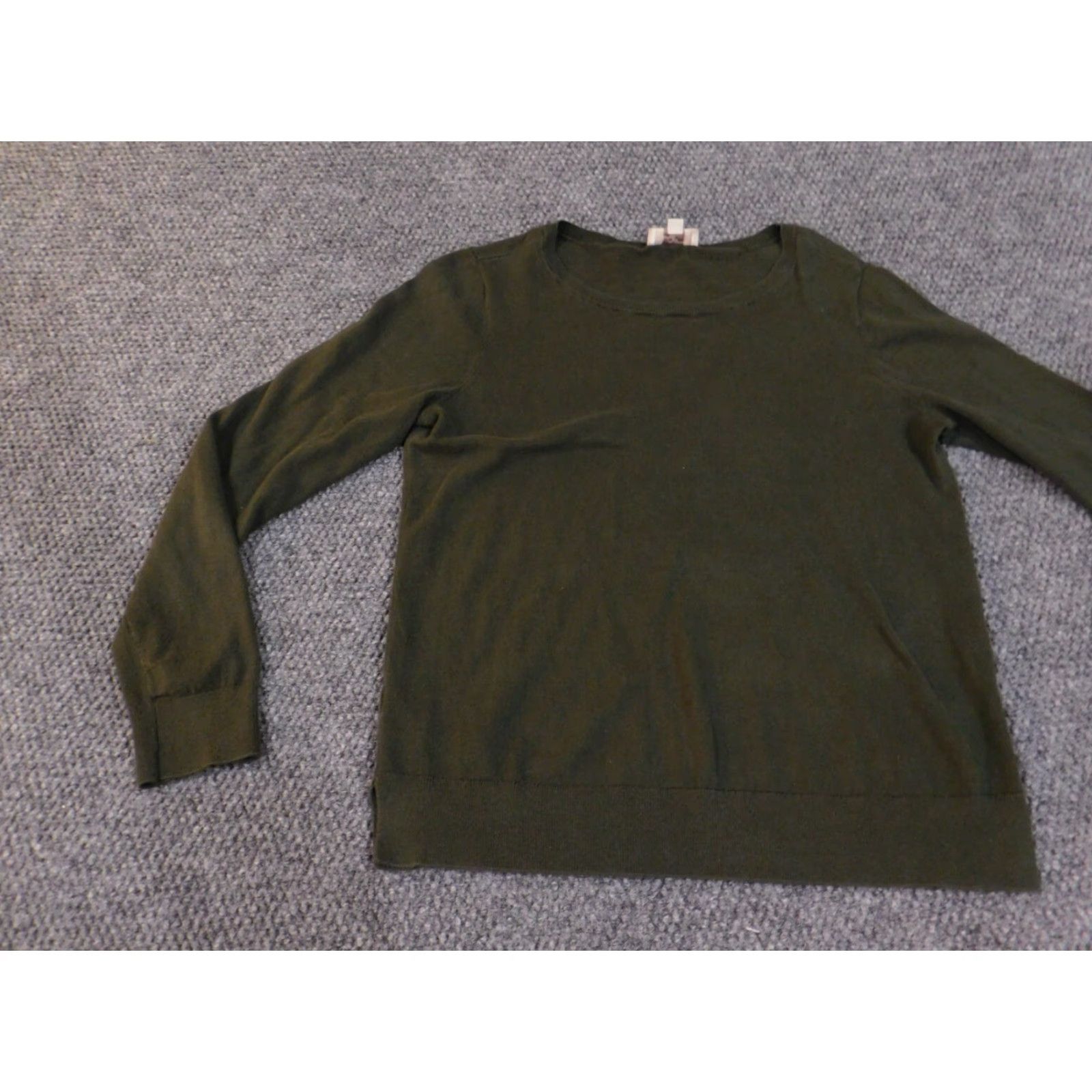 Loft LOFT Sweater Medium Green Pullover Round Neck Womens Regular Cotton Knit Stretch Knit Pattern Vintage: No Size M / US 6-8 / IT 42-44 - 6 Thumbnail