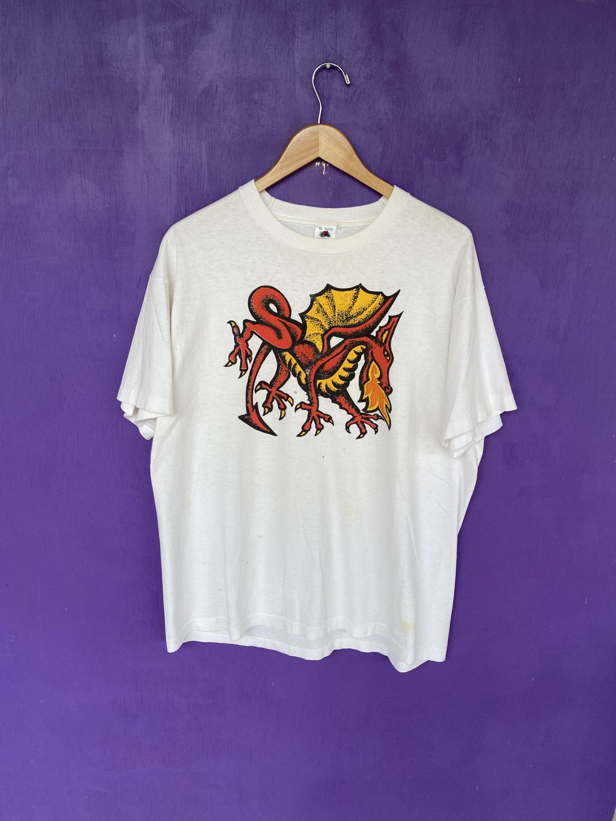 Other Vintage 90s mythical Dragon art tee Size US XL / EU 56 / 4 - 1 Thumbnail