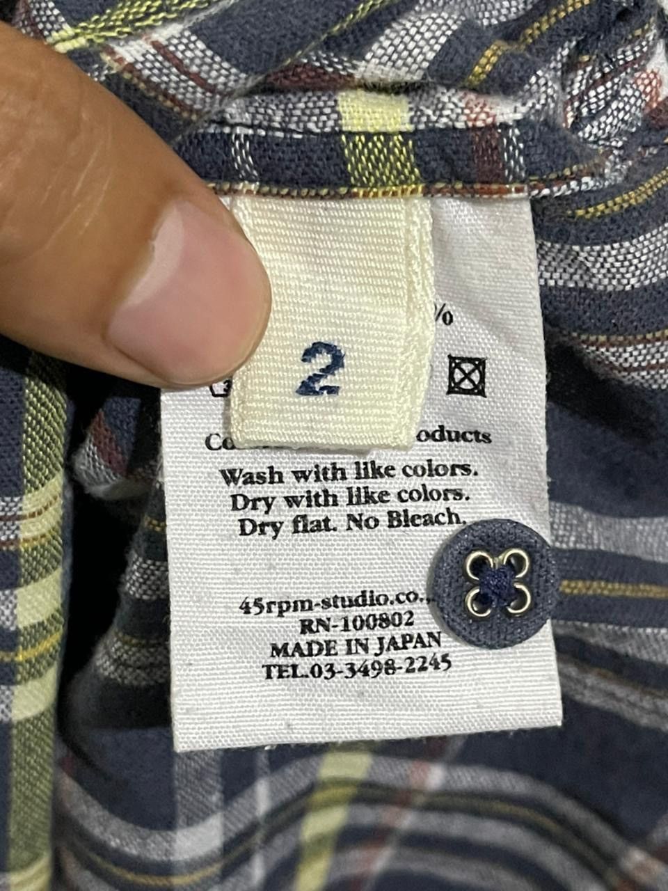45rpm 45RPM Joubu De Nagamochi Checkers Button Ups Size M / US 6-8 / IT 42-44 - 7 Thumbnail