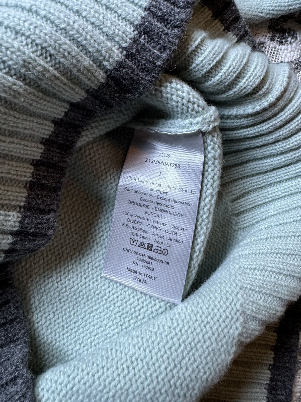 Dior Christian Dior Atelier Sweater Seafoam Green Paris Exclusive Size US L / EU 52-54 / 3 - 6 Thumbnail