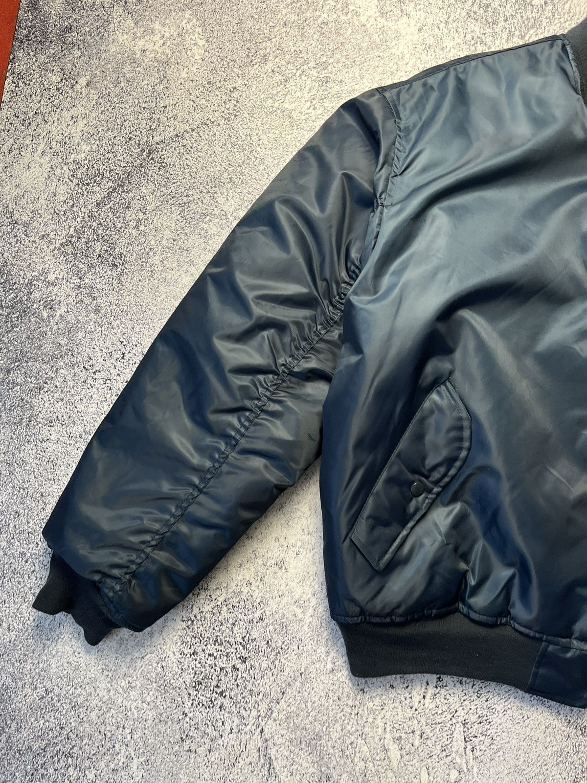 Vintage Vintage blue Reversible Bomber Jacket MA1 Size US XXL / EU 58 / 5 - 5 Thumbnail