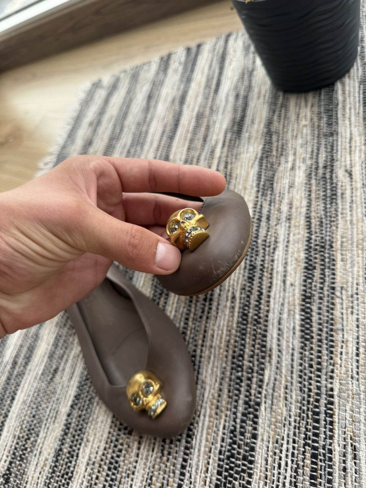 Alexander McQueen Vintage Ballets Flats Skull Logo Shoes
