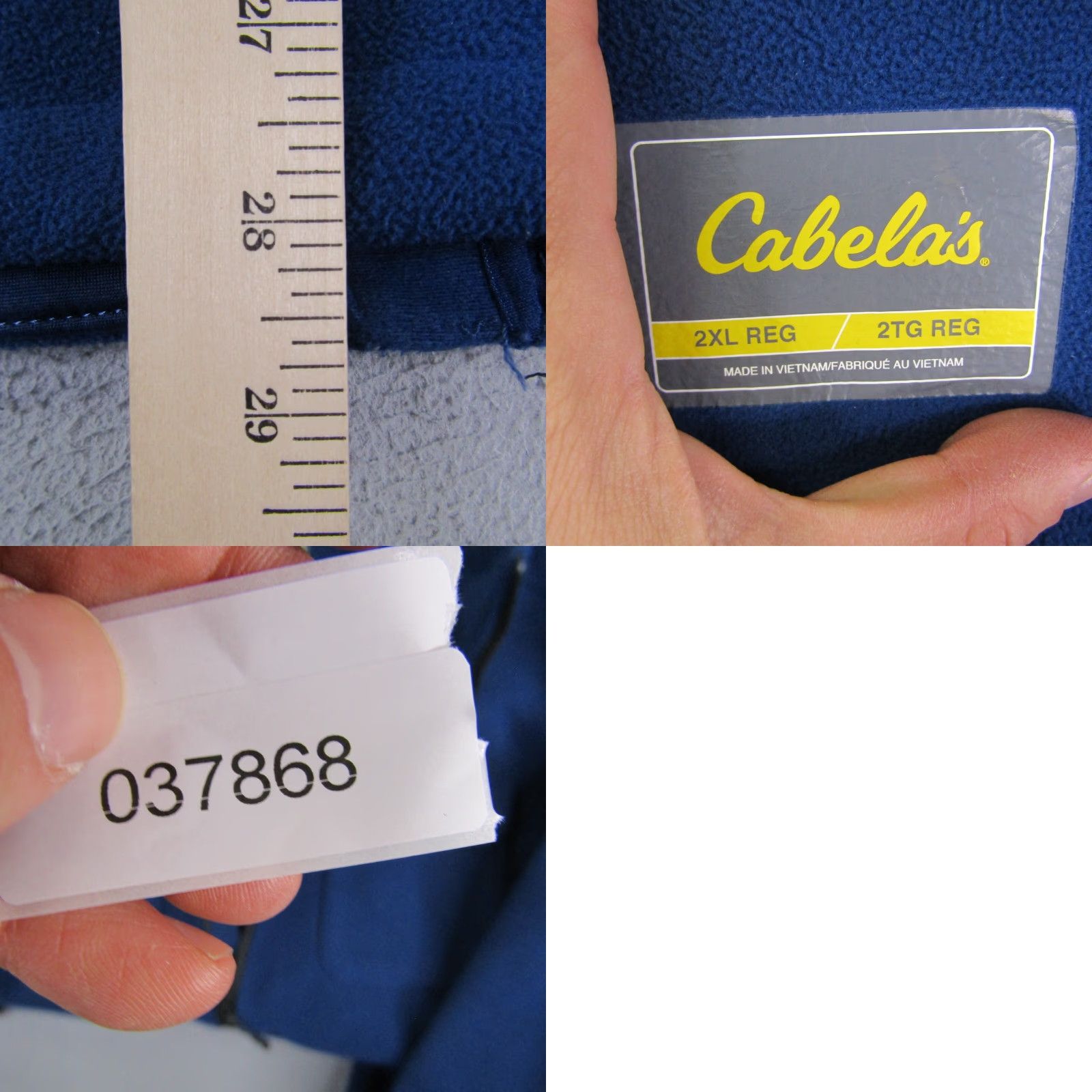 Vintage Cabelas Jacket Mens 2XL XXL Blue Fleece Full Zip Pockets Outdoors Coat Size US XXL / EU 58 / 5 - 8 Thumbnail