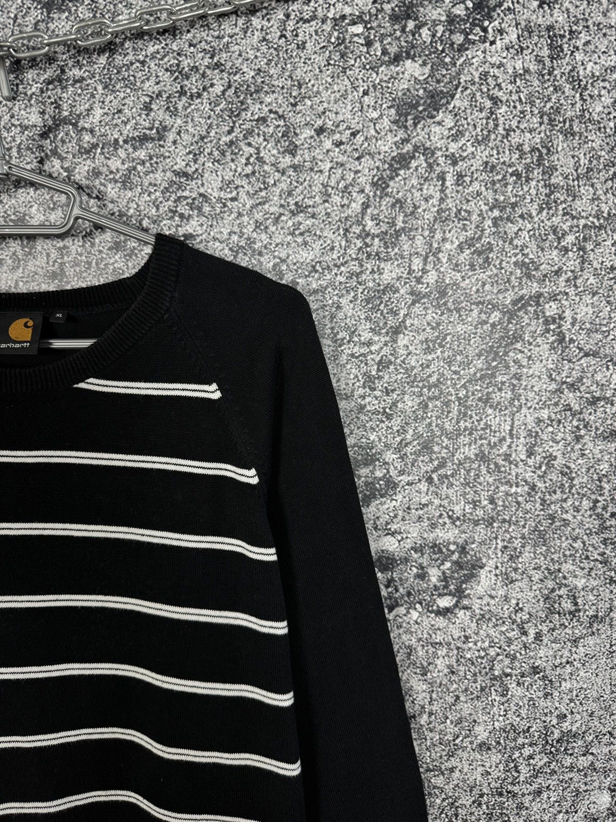 Carhartt Carhartt Shaft Ike Stripe Sweater Knit Pullover VTG Size XL Size US XL / EU 56 / 4 - 2 Thumbnail