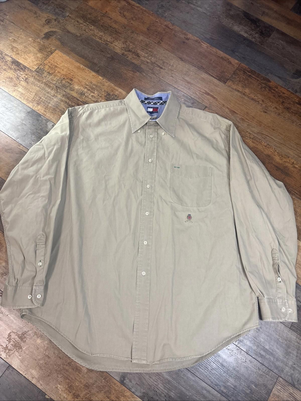 Tommy Hilfiger Tommy Hilfiger Men’s Long Sleeve Button Up Crest Logo XL Size US XL / EU 56 / 4 - 1 Thumbnail