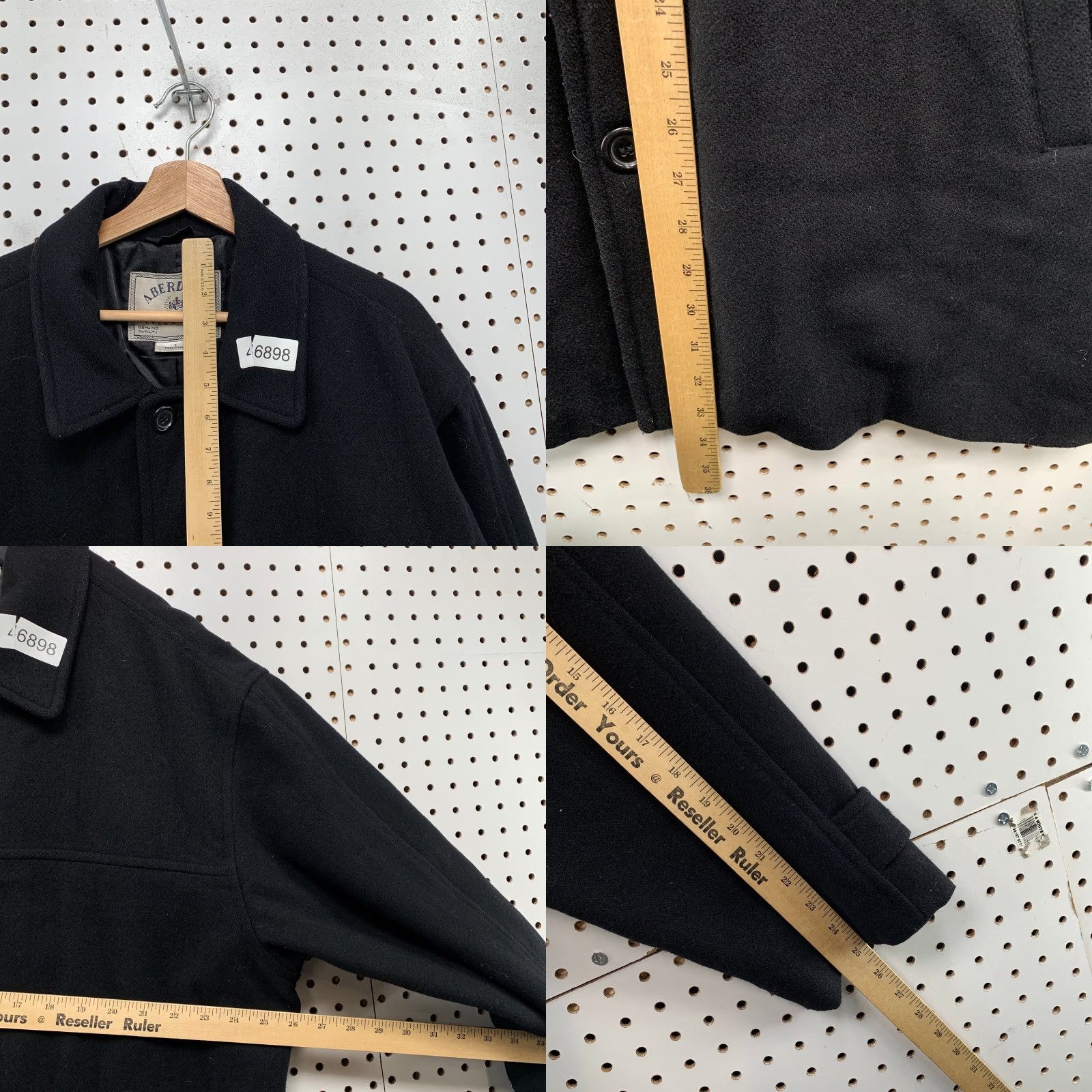 Vintage VINTAGE Aberdeen Overcoat Mens L Black Insulated Wool Coat Business Casual Long Winter Fall Outerwear Size US L / EU 52-54 / 3 - 8 Thumbnail