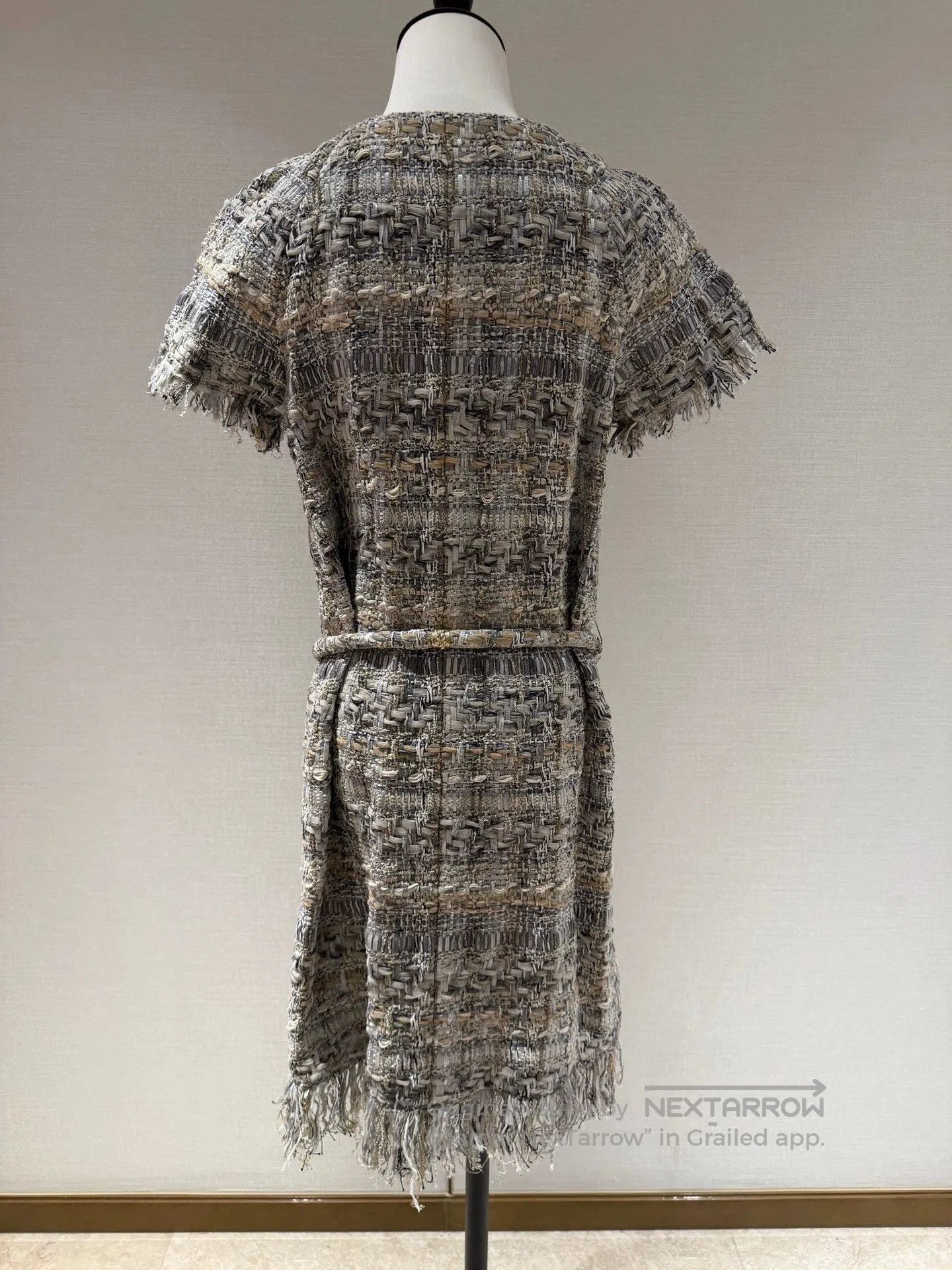 Chanel Chanel 18C Greek Tweed Fringe Dress. Size US 36 / EU 52 - 2 Thumbnail