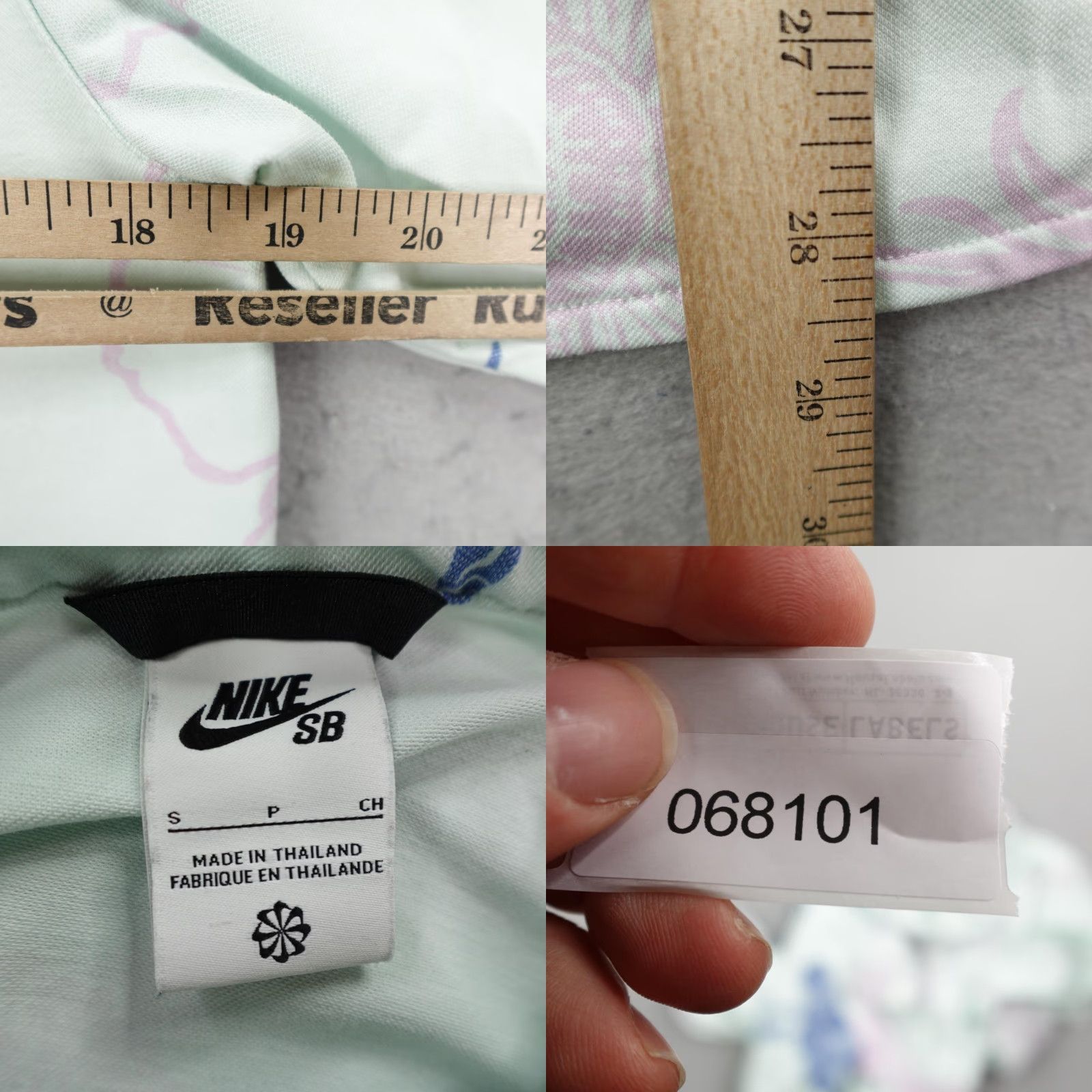 Nike Nike SB Shirt Mens Small Green Teal Floral Polo Skateboard Skater Performance Mens Size US S / EU 44-46 / 1 - 8 Thumbnail