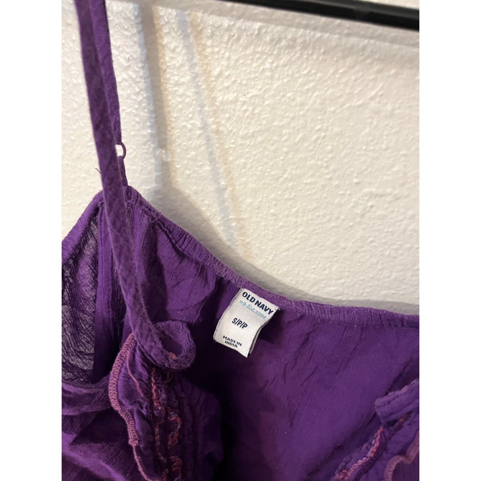 Old Navy Old Navy Tank Top Denim Boho Purple Small Women Sleeveless Spaghetti Strap V-Neck Bohemian/Peasant Shirt, Regular Fit Size S / US 4 / IT 40 - 4 Thumbnail