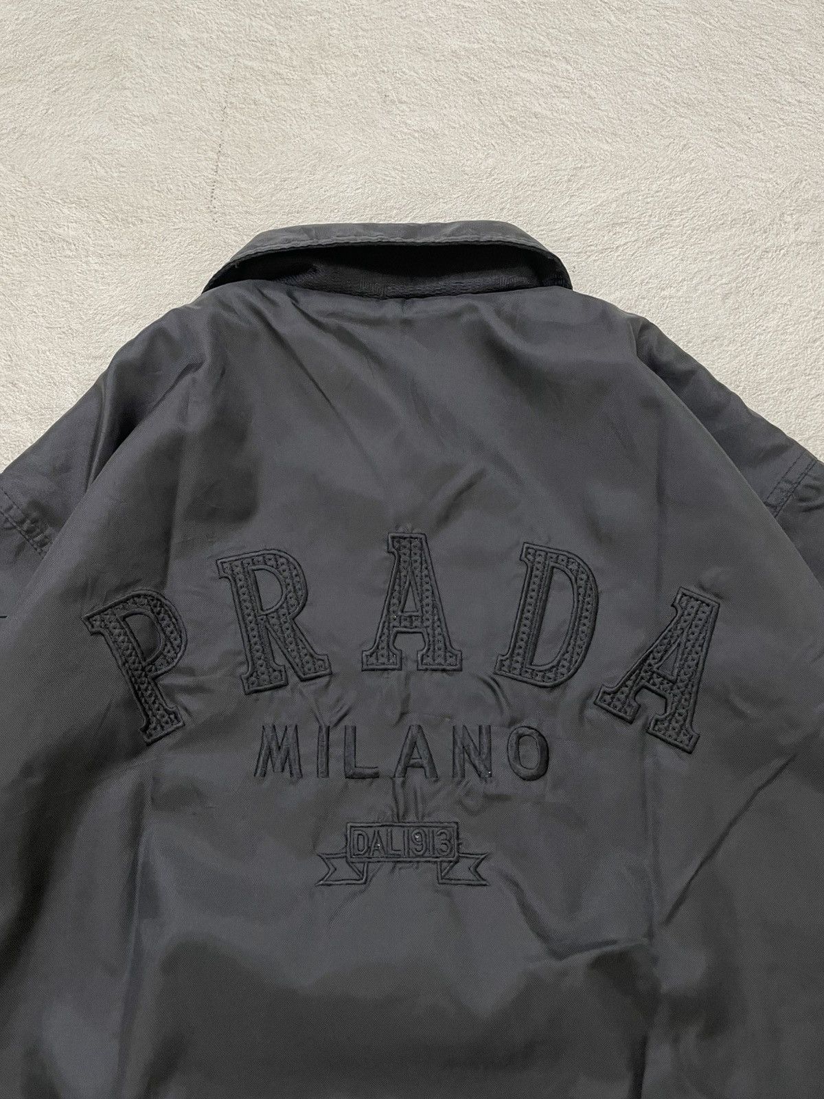 Japanese Brand 2000s Prada Big Logo Jacket Embroidered Y2K Hysteric Size US XXL / EU 58 / 5 - 10 Thumbnail