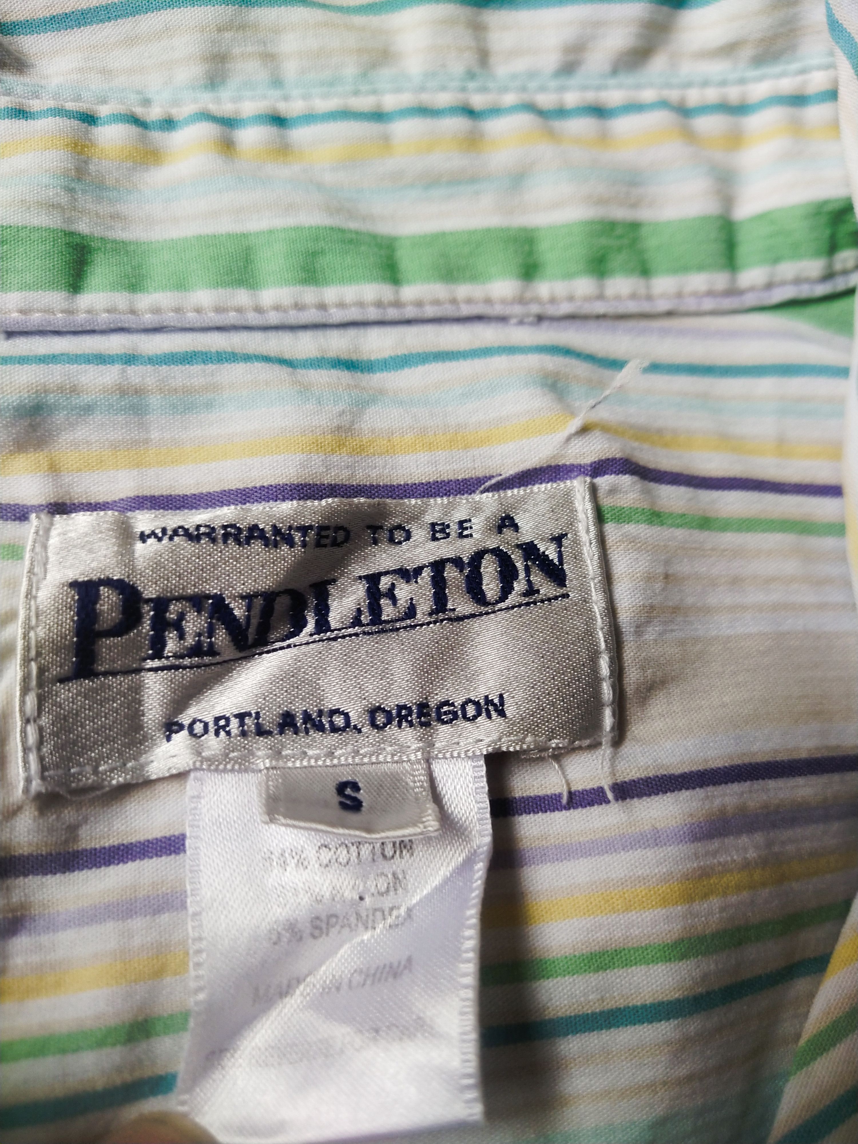 Pendleton Pendleton Pastel Striped 3/4 Sleeve Button Up Blouse Size S / US 4 / IT 40 - 5 Thumbnail