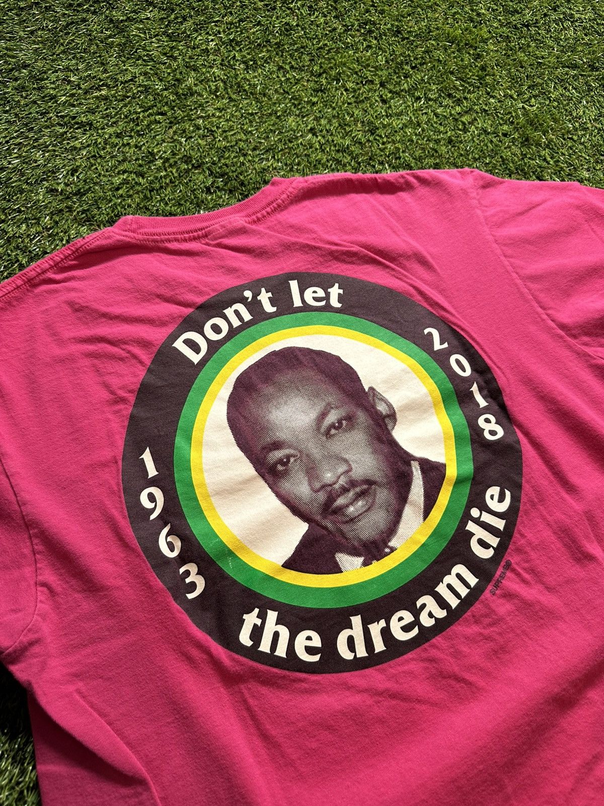 Supreme SS18 Supreme MLK Dream Tee Pink Medium Size US M / EU 48-50 / 2 - 3 Thumbnail