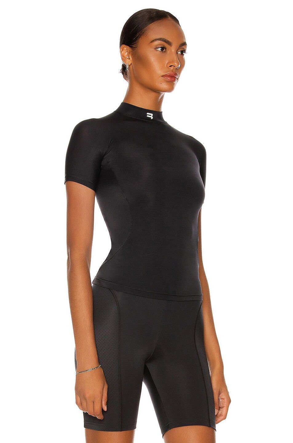 Balenciaga o1bcso1str0625 Sporty B Top in Black Size L / US 10 / IT 46 - 2 Thumbnail