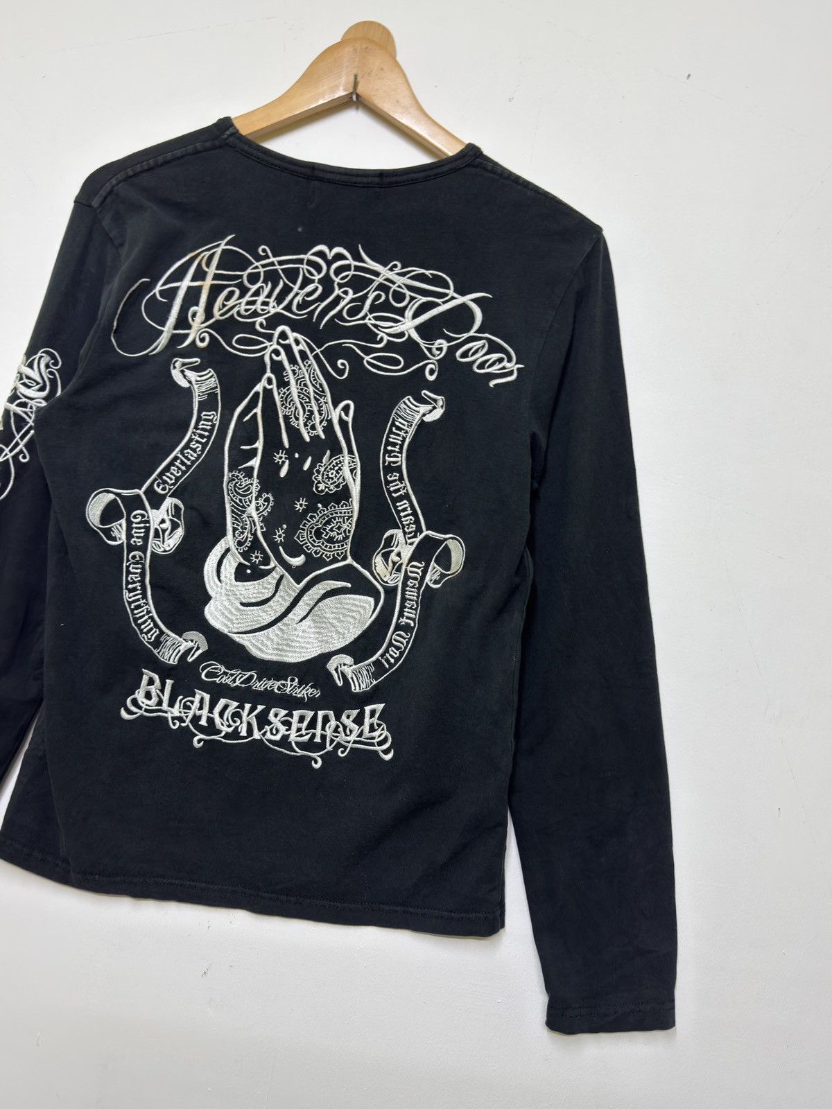 Vanson Leathers CDS BlackSense Praying Hands Gothic Long Sleeve Tee Size US XS / EU 42 / 0 - 10 Thumbnail