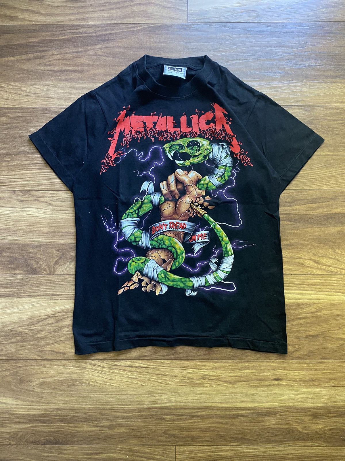 Band Tees × Metallica × Vintage Metallica T Shirt Dont Tread On Me Black Album Single Stitch Size US M / EU 48-50 / 2 - 1 Thumbnail