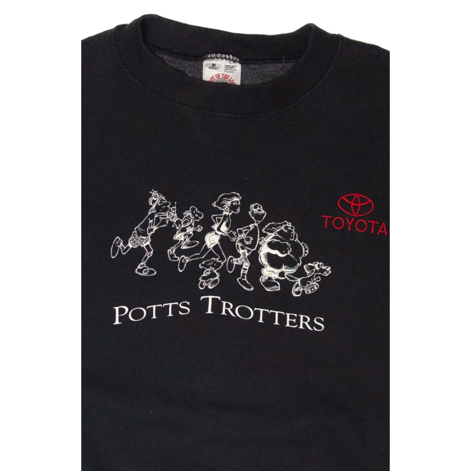 Fruit Of The Loom VINTAGE Toyota Potts Trotters Sweatshirt 1990s Mens Medium Black Cotton / Polyester Fruit of the Loom Size US M / EU 48-50 / 2 - 2 Thumbnail