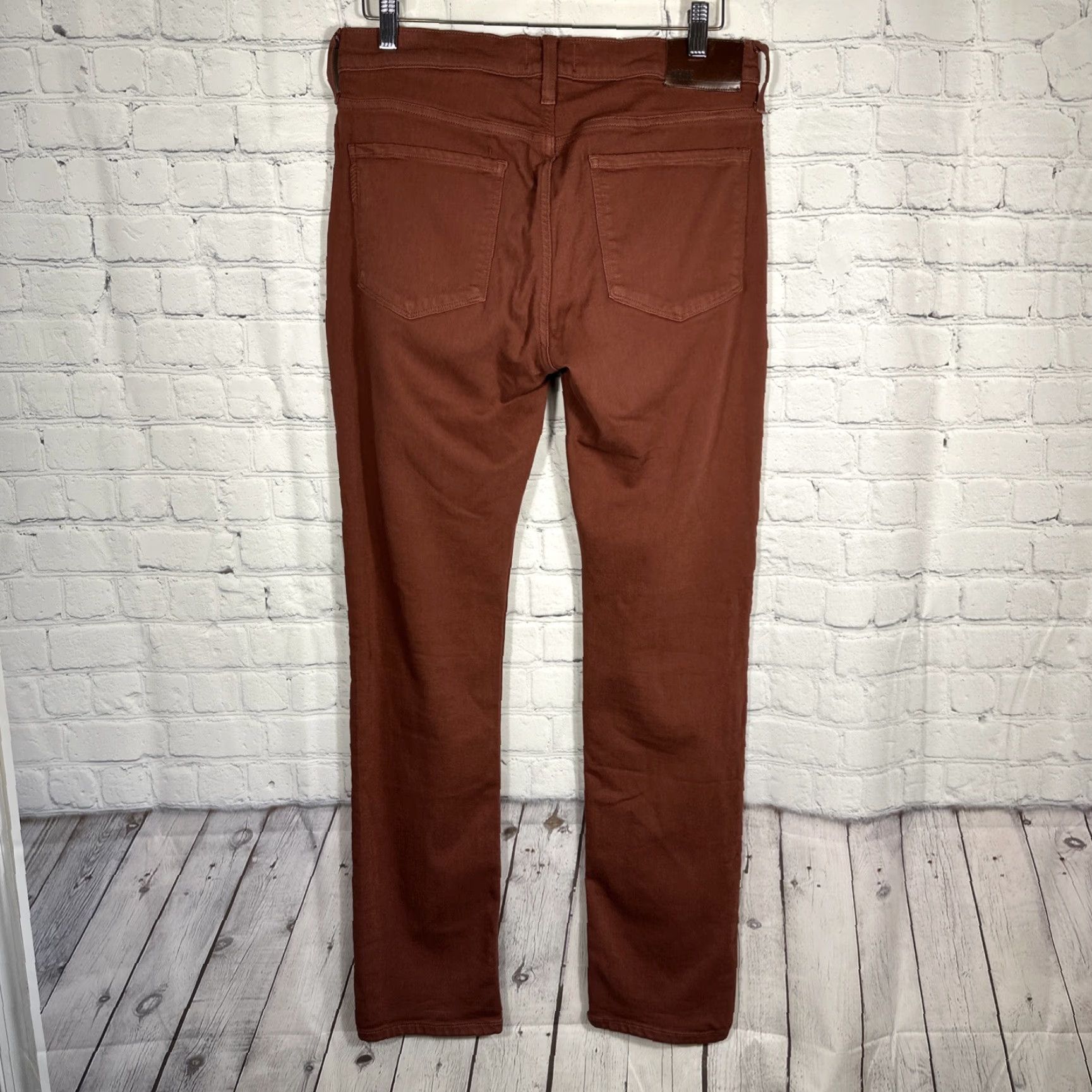 Paige Paige Federal Jeans Pants Mens 31x33 Auburn Dusk Denim Slim Straight Stretch Jeans Size US 31 - 6 Thumbnail