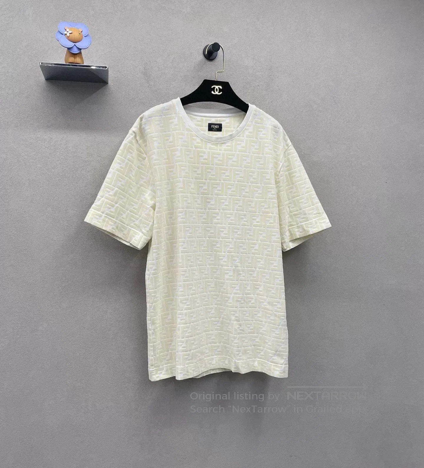 Fendi FENDI Solid Logo Print Short Sleeve T. Size US M / EU 48-50 / 2 - 3 Thumbnail